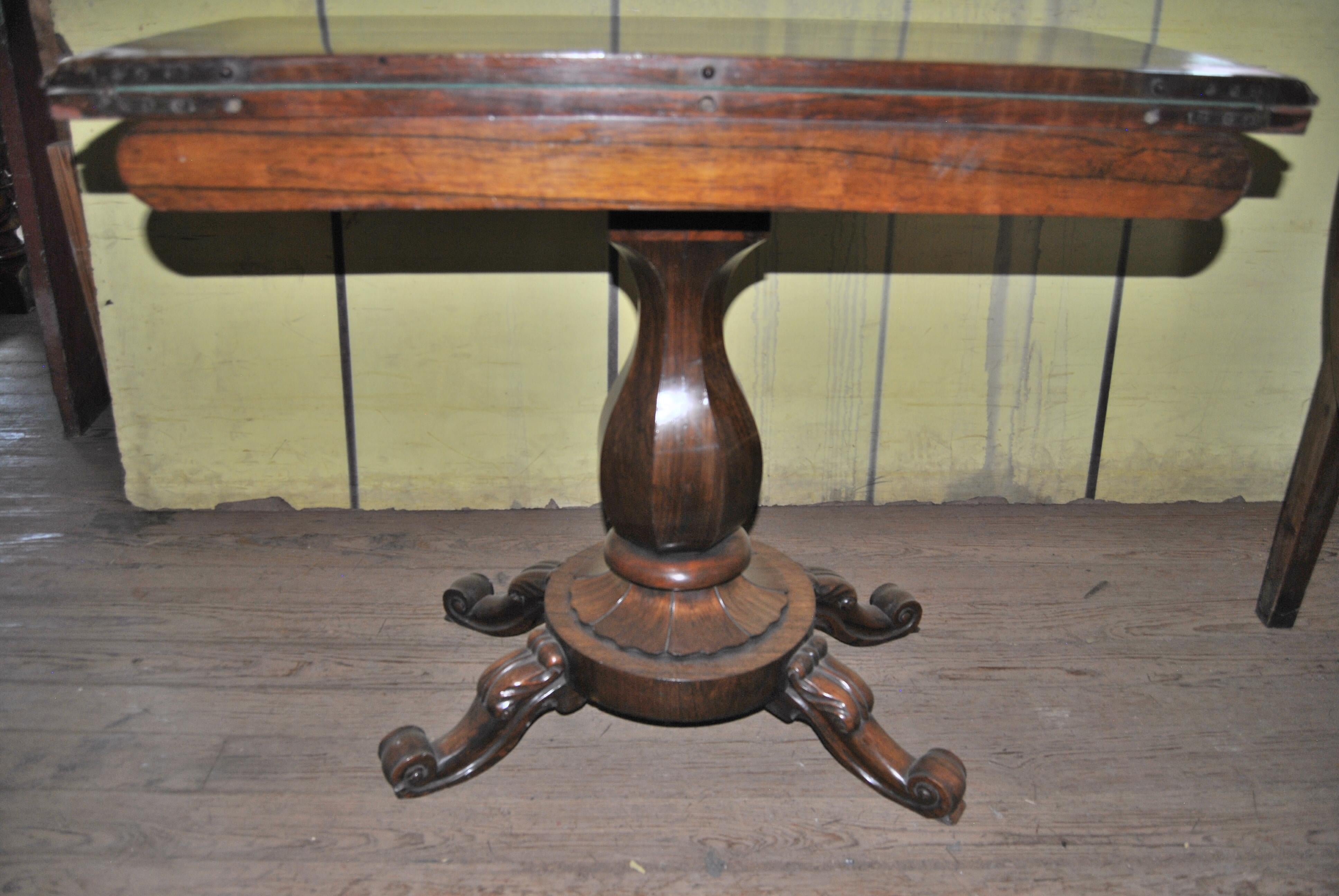 19th Century Rosewood Game, Card Table For Sale 1