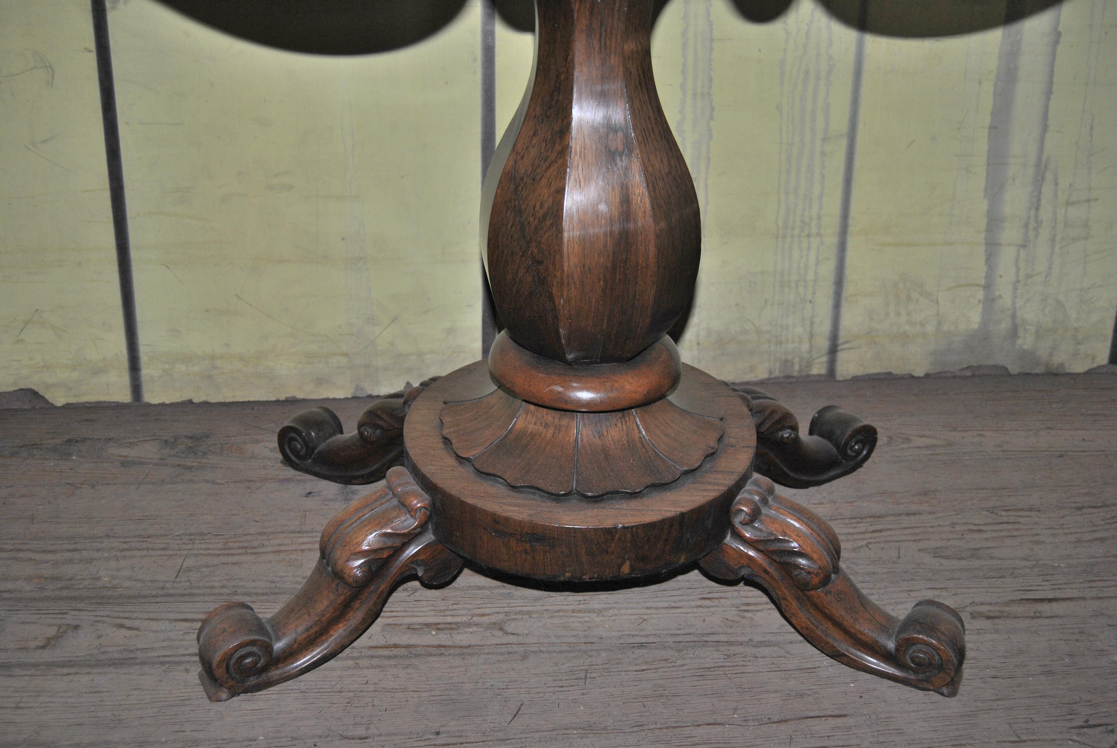 19th Century Rosewood Game, Card Table In Good Condition For Sale In Savannah, GA