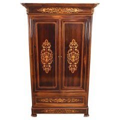 19th Century Rosewood Inlaid Wardrobe