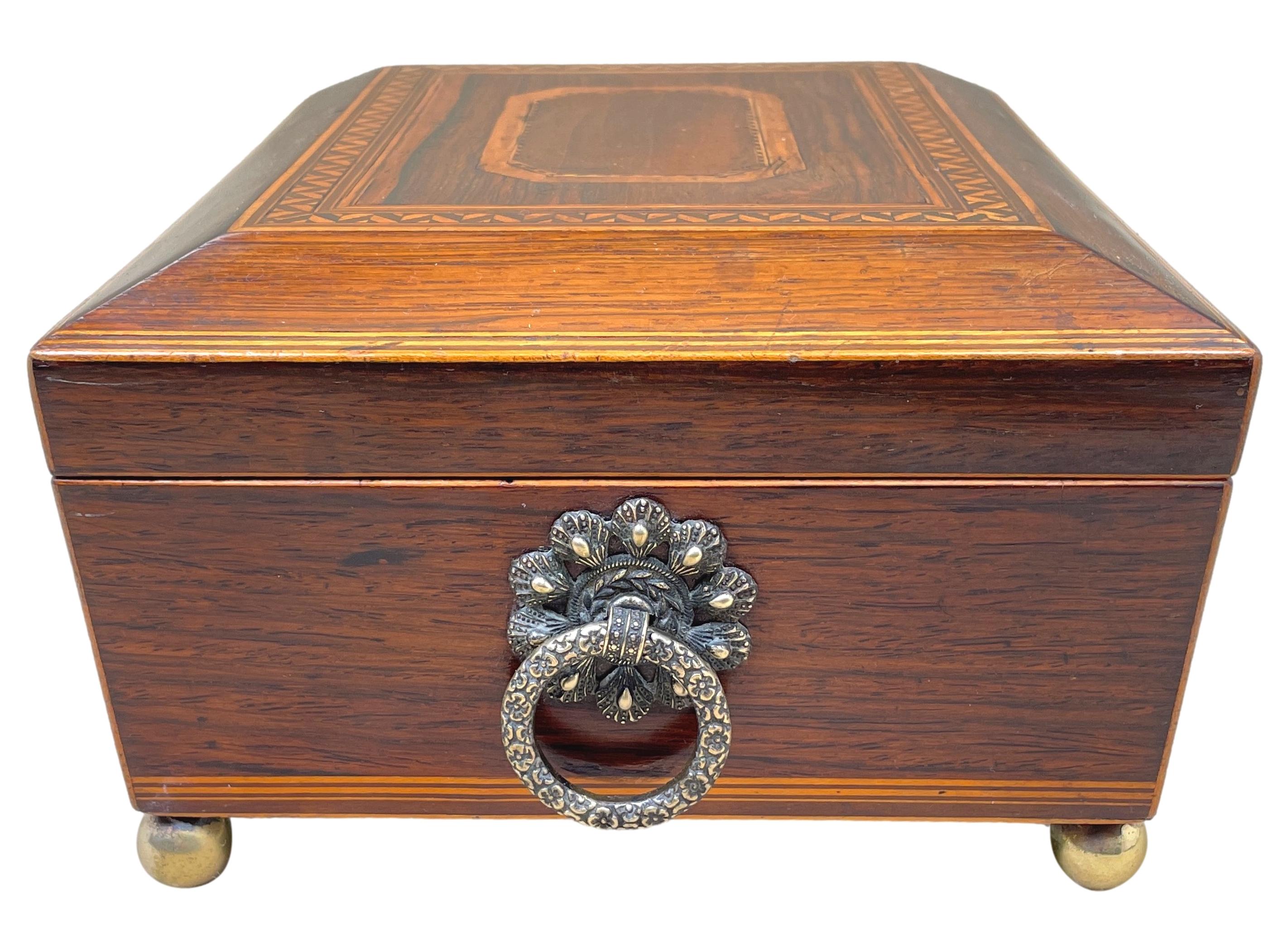 English 19th Century Rosewood Jewellery Box