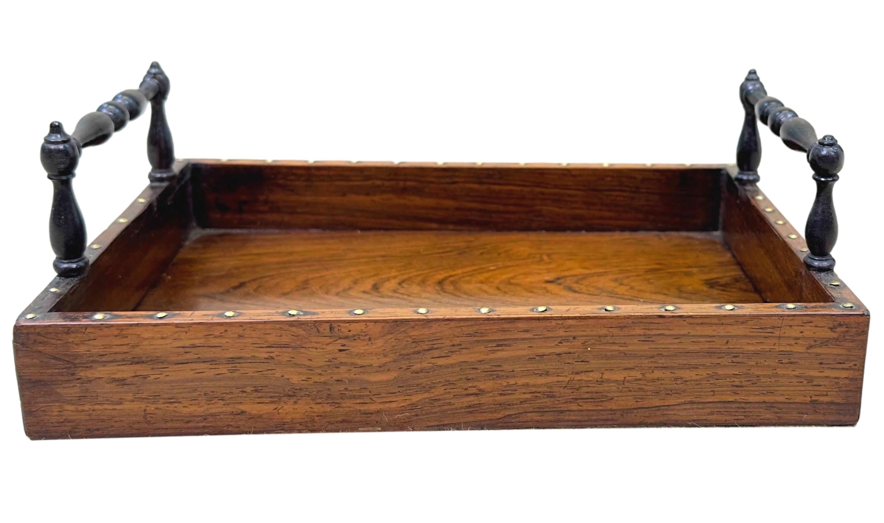 Victorian 19th Century Rosewood Letter Tray For Sale