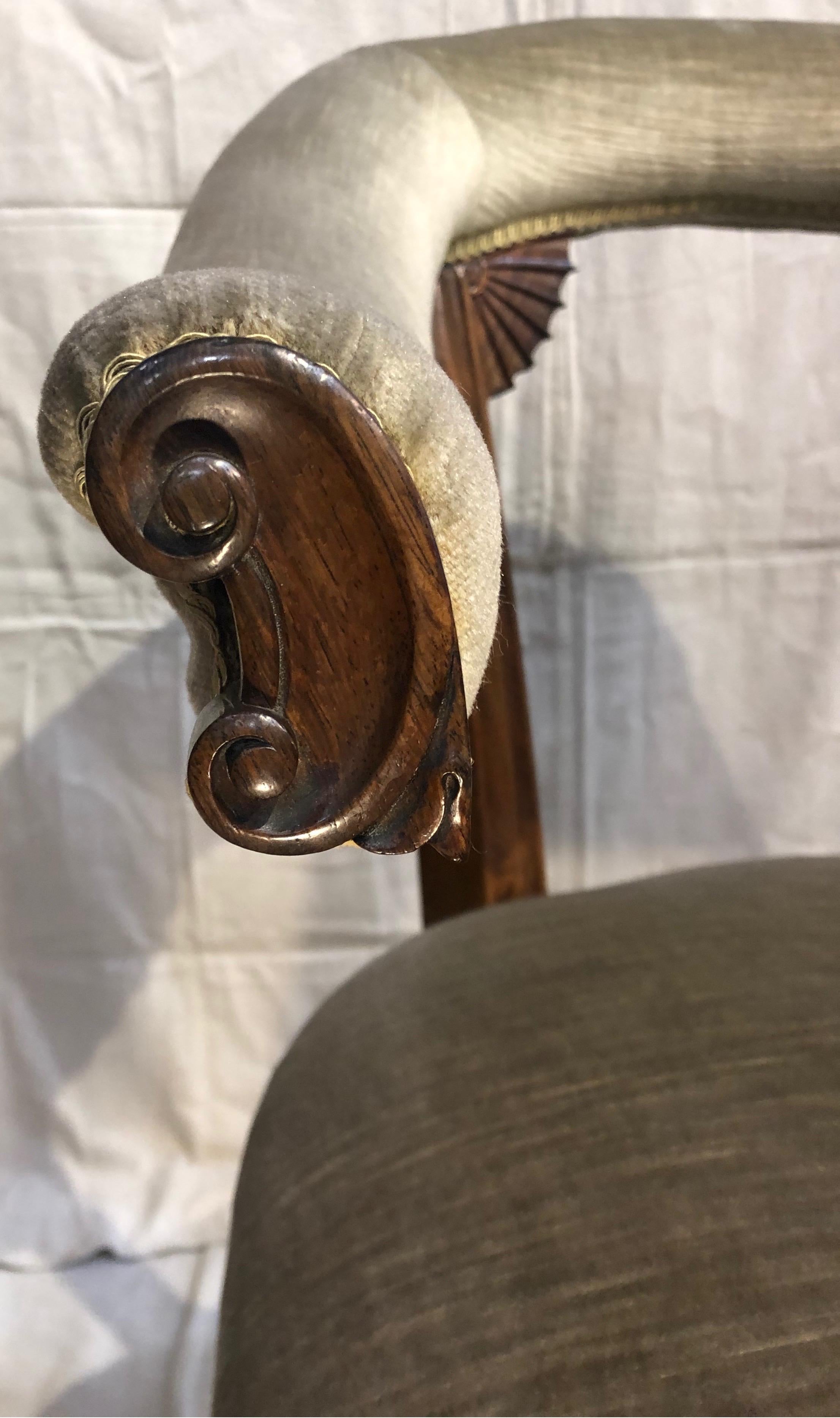 Silla de biblioteca de palisandro del siglo XIX en venta 5