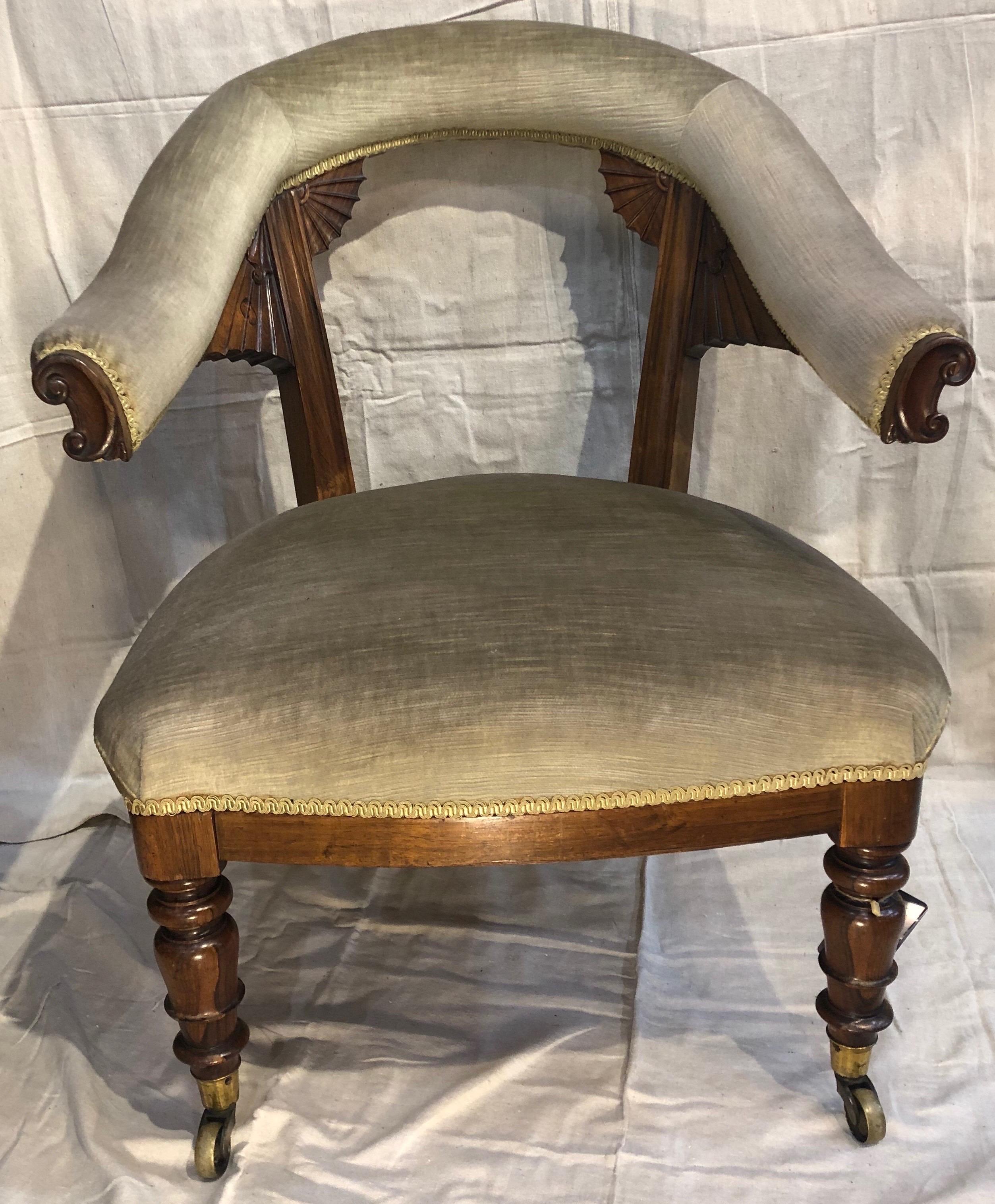 William IV rosewood library chair.