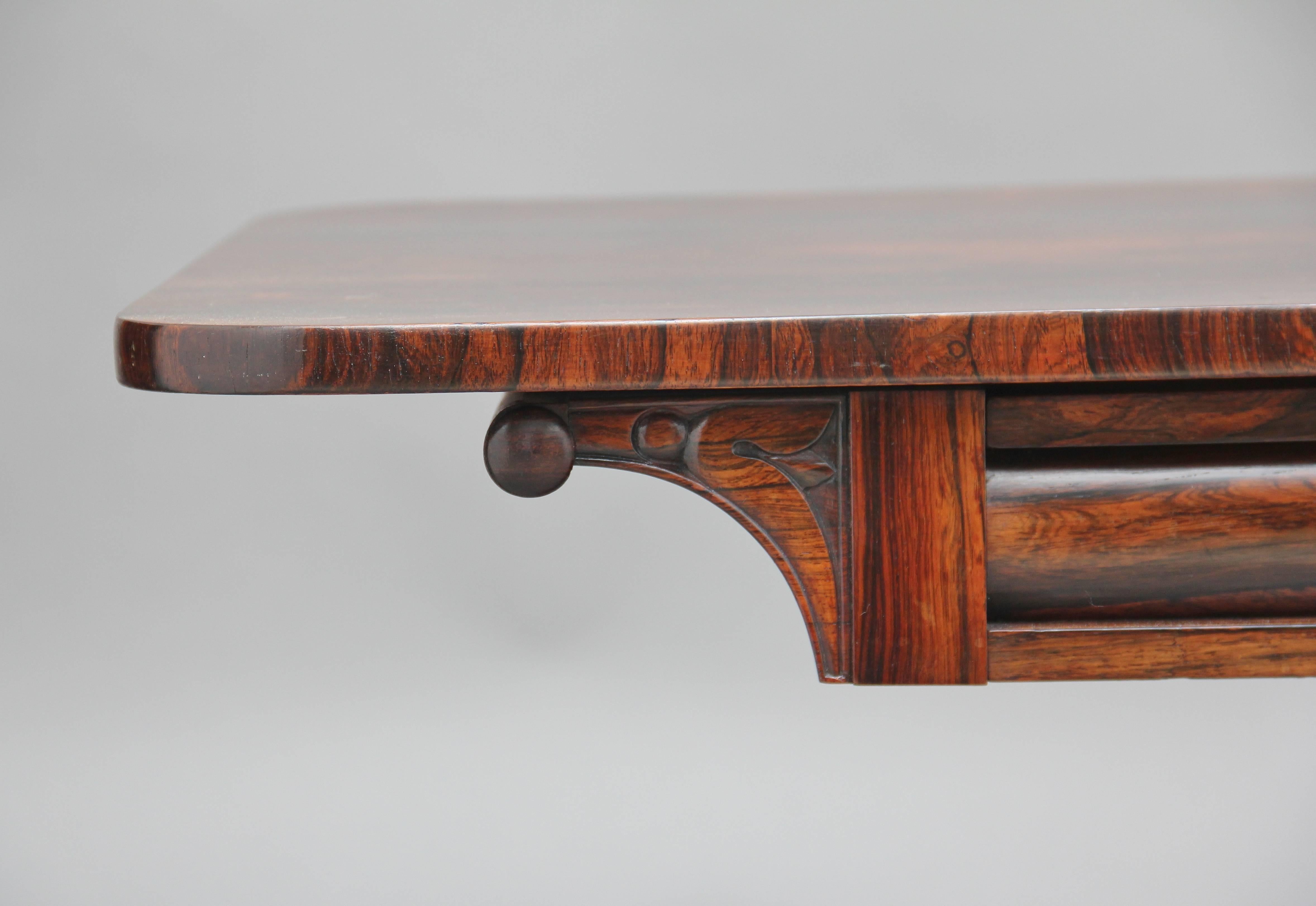 19th Century Rosewood Library/Sofa Table 8