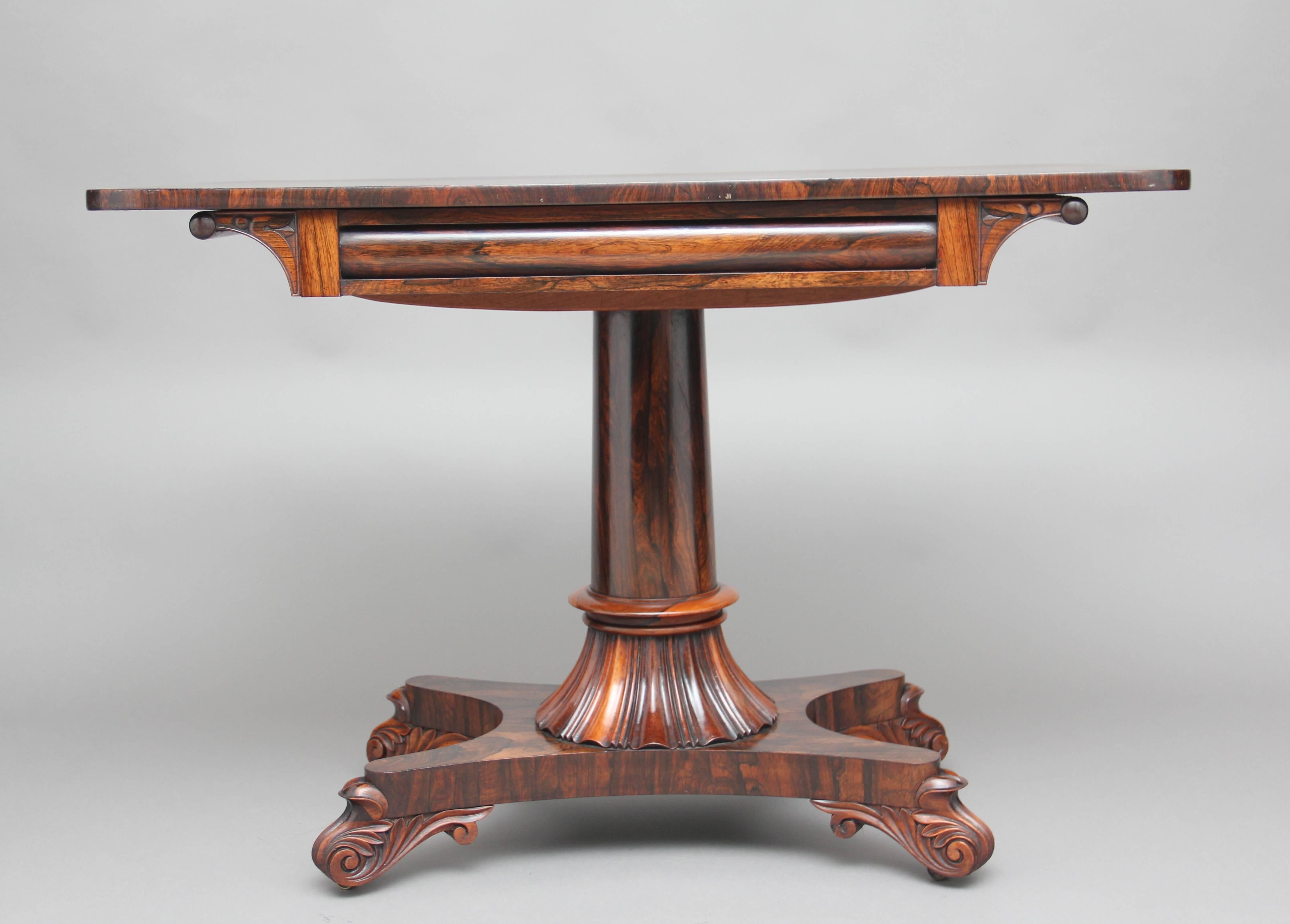 19th Century Rosewood Library/Sofa Table In Good Condition In Martlesham, GB