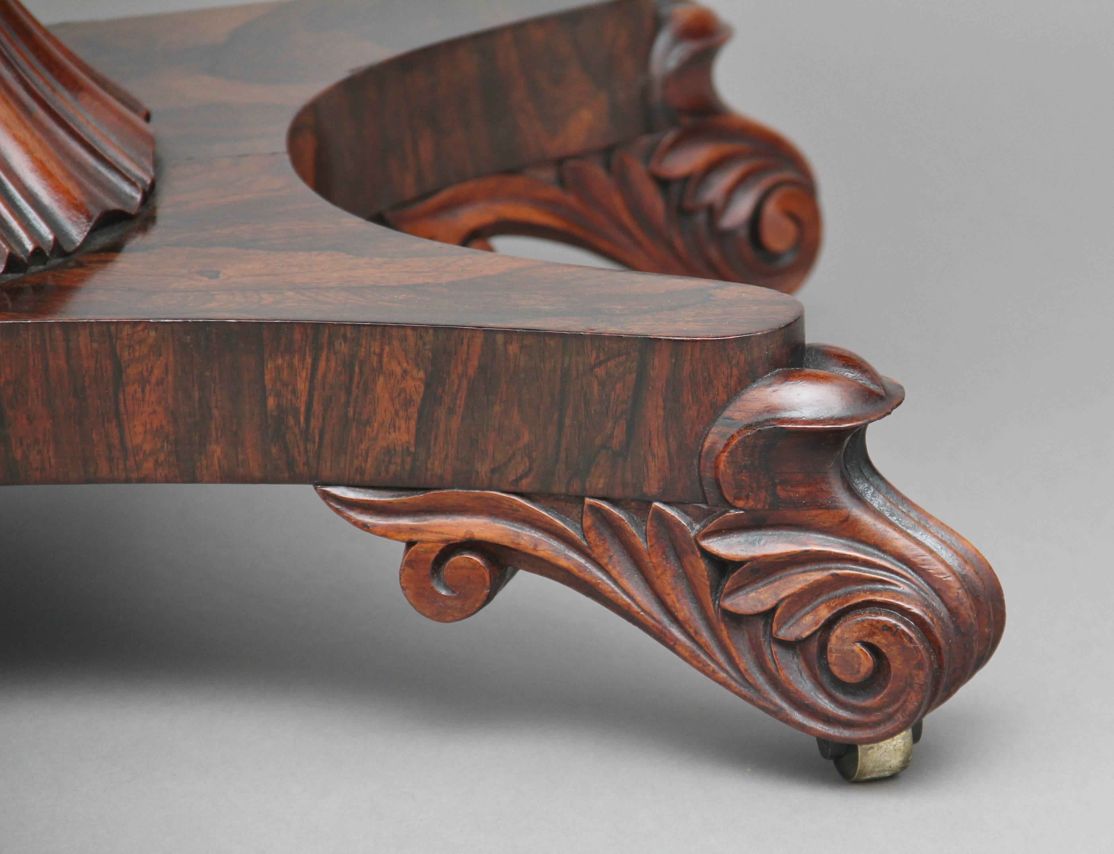 19th Century Rosewood Library/Sofa Table 3