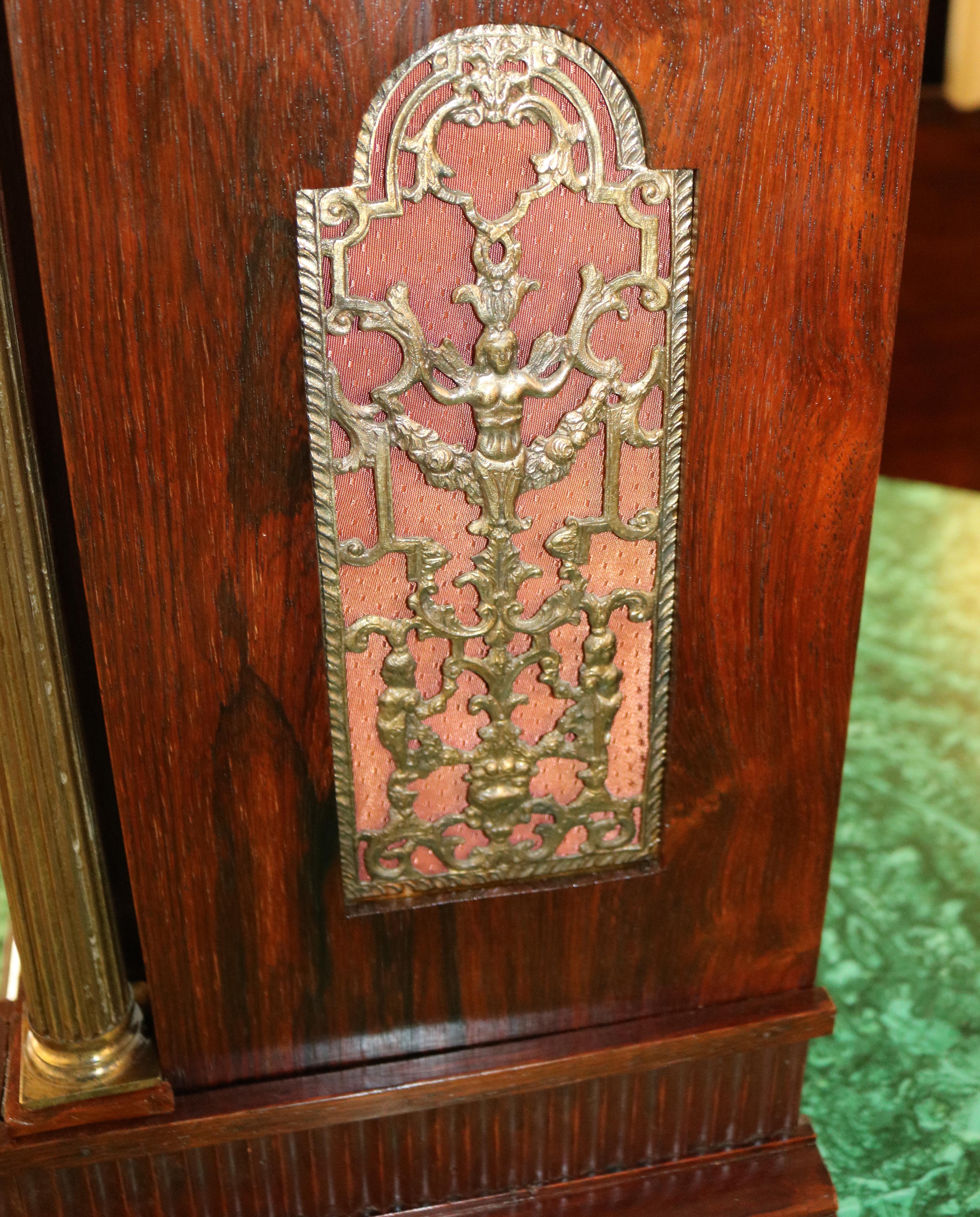 Pendule de cheminée musicale du 19e siècle en bois de rose par S. Smith & Sons London en vente 7