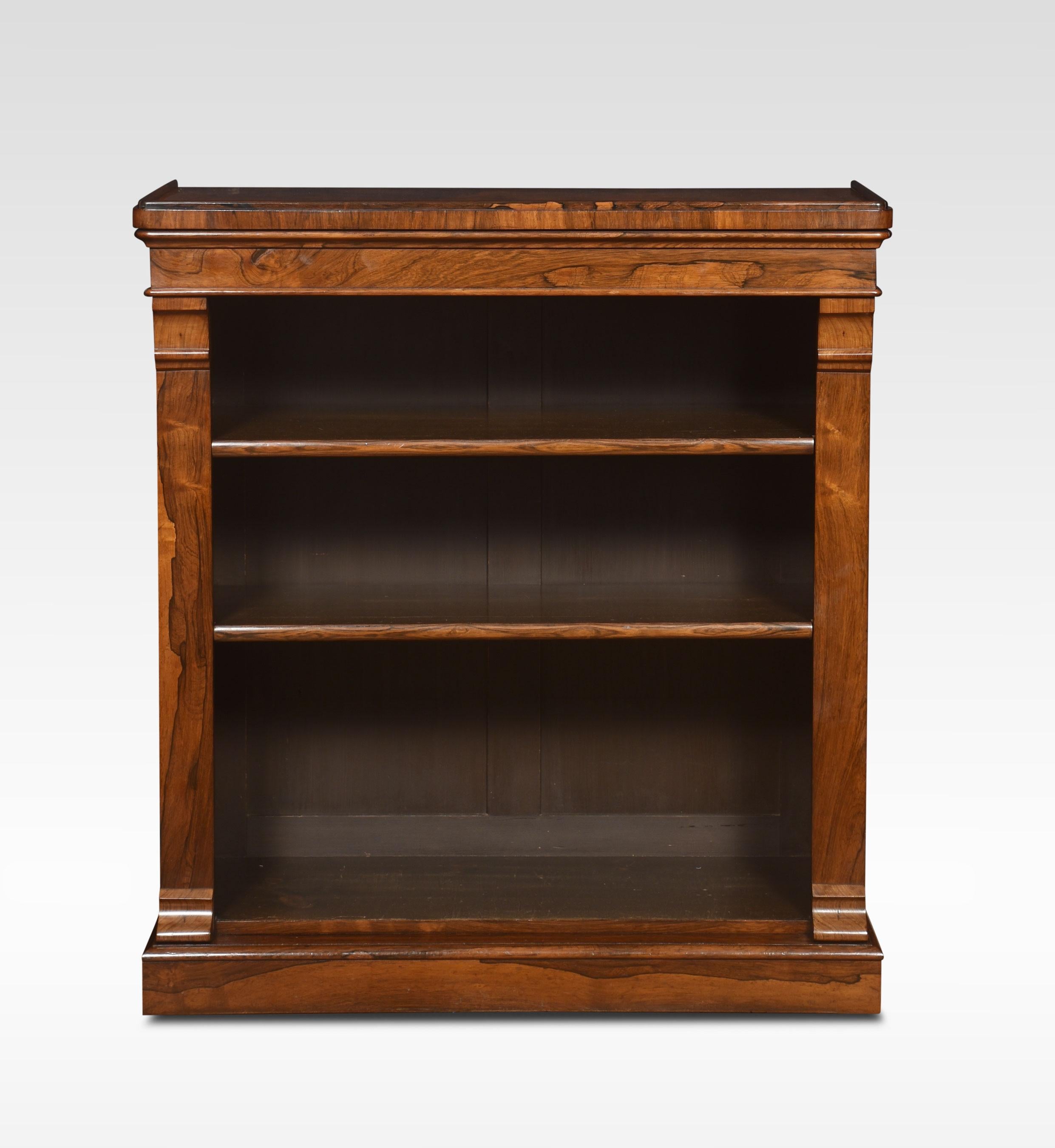 British 19th-Century Rosewood Open Bookcase