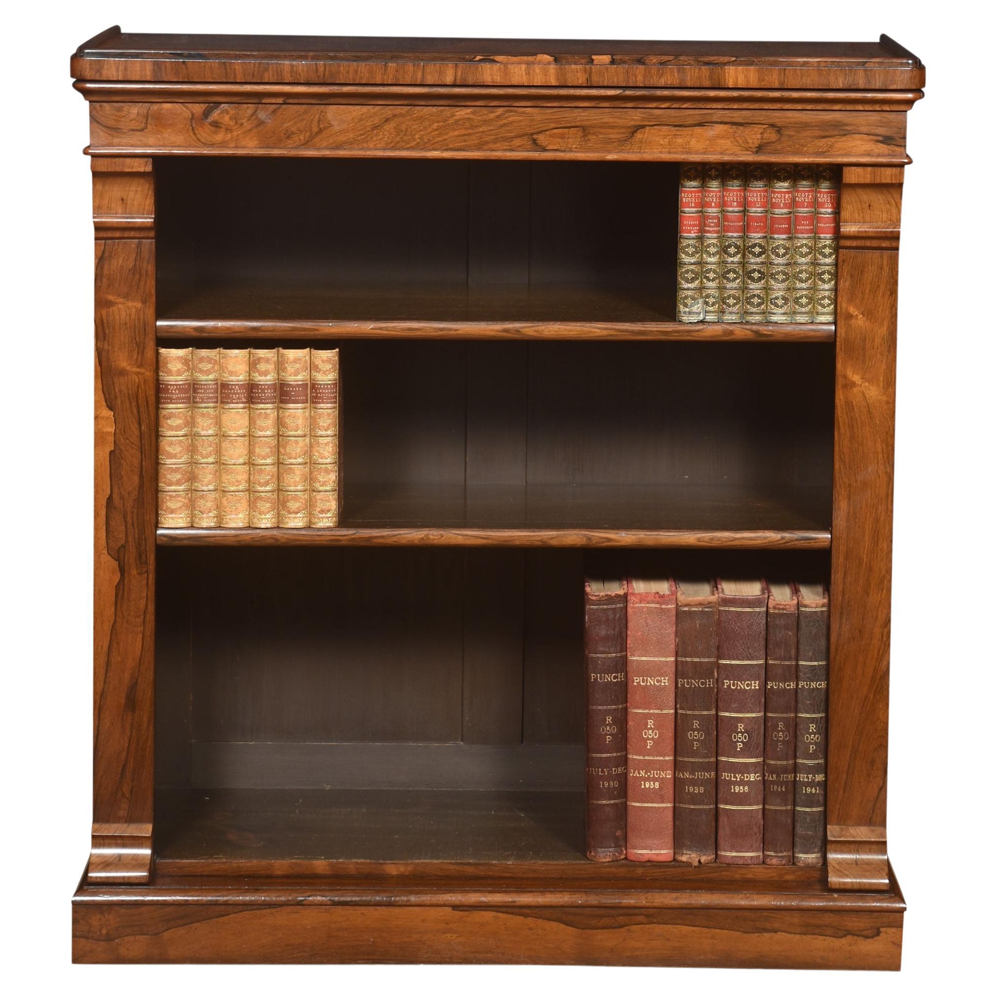 19th-Century Rosewood Open Bookcase