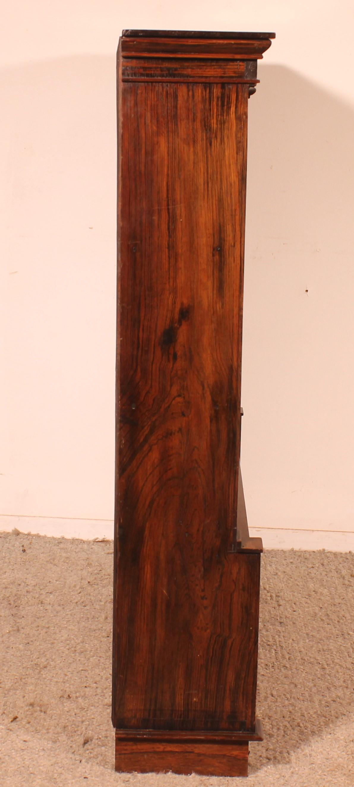 19th Century Rosewood Open Bookcase With Breakfront in vendita 1
