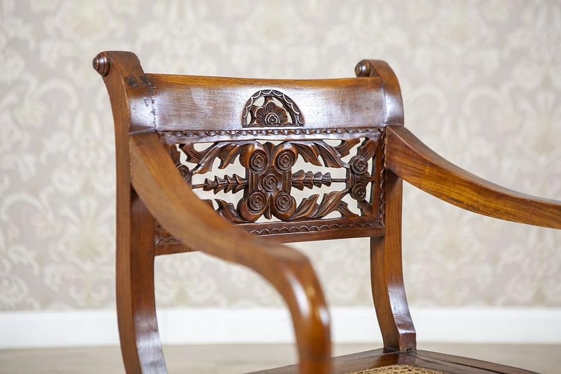 19th Century Rosewood Parlor Set with Carved Backrests For Sale 7