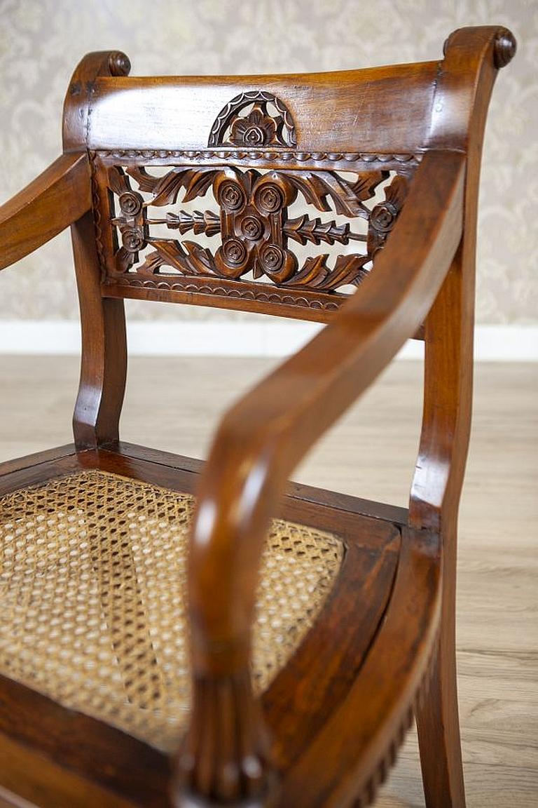 19th Century Rosewood Parlor Set with Carved Backrests For Sale 9