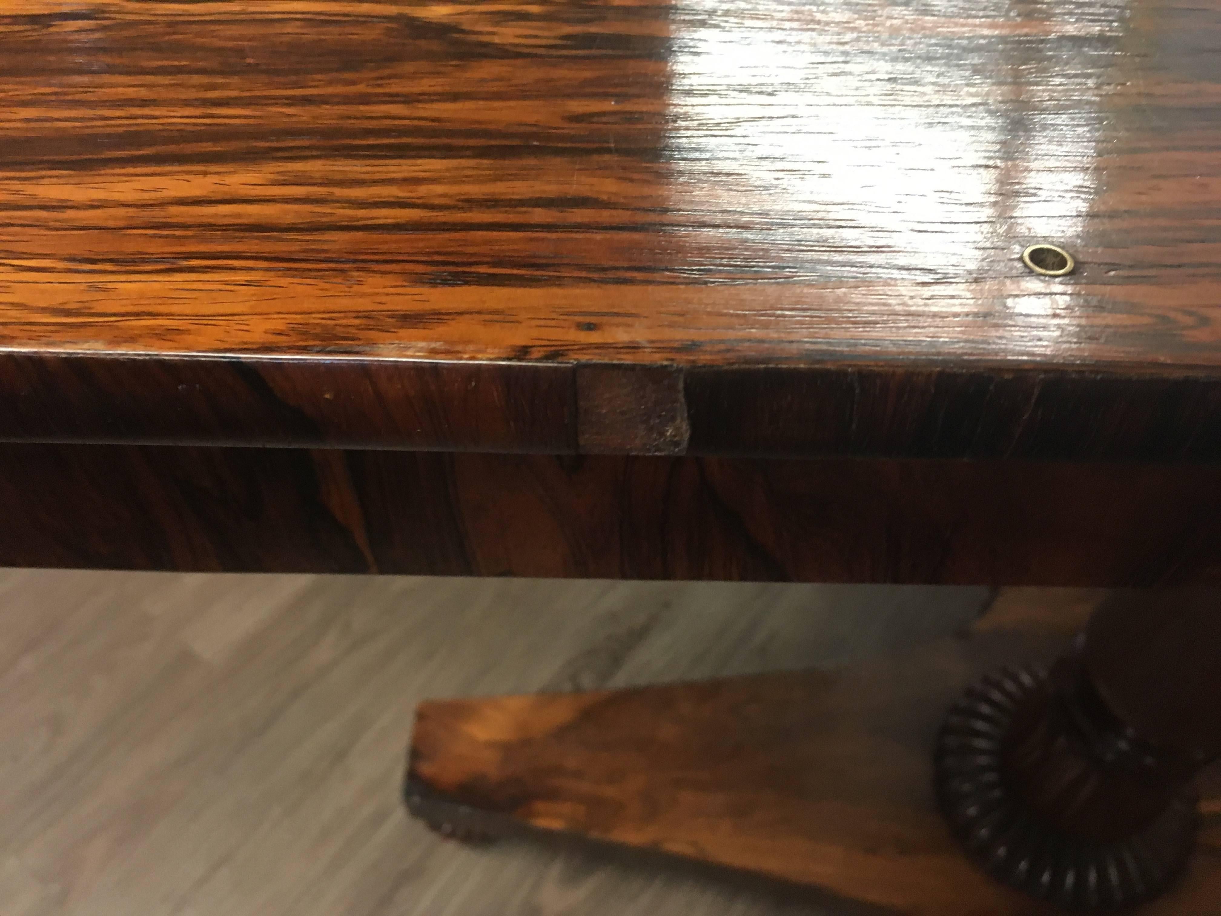 19th Century Rosewood Regency Duo Angle Adjustable Bookrest Reading Table In Good Condition For Sale In Farmers Branch, TX