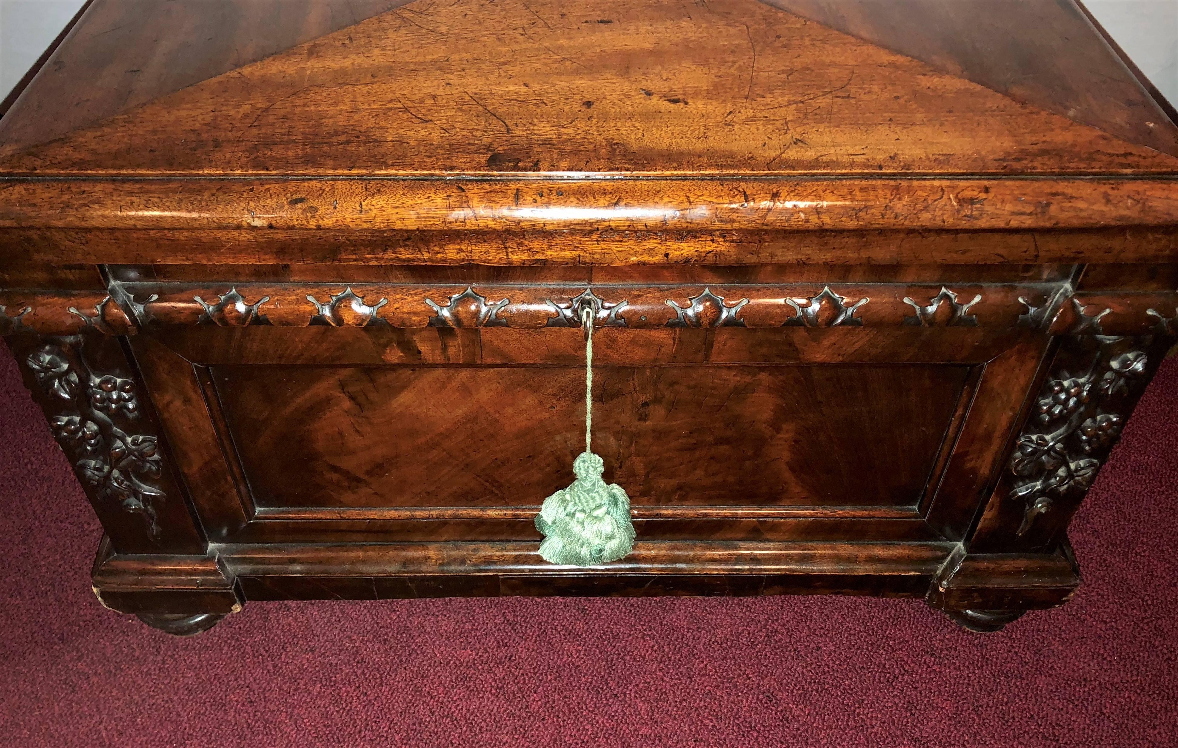 19th Century Rosewood Wine Cooler. Rococo Lead Lined.  1