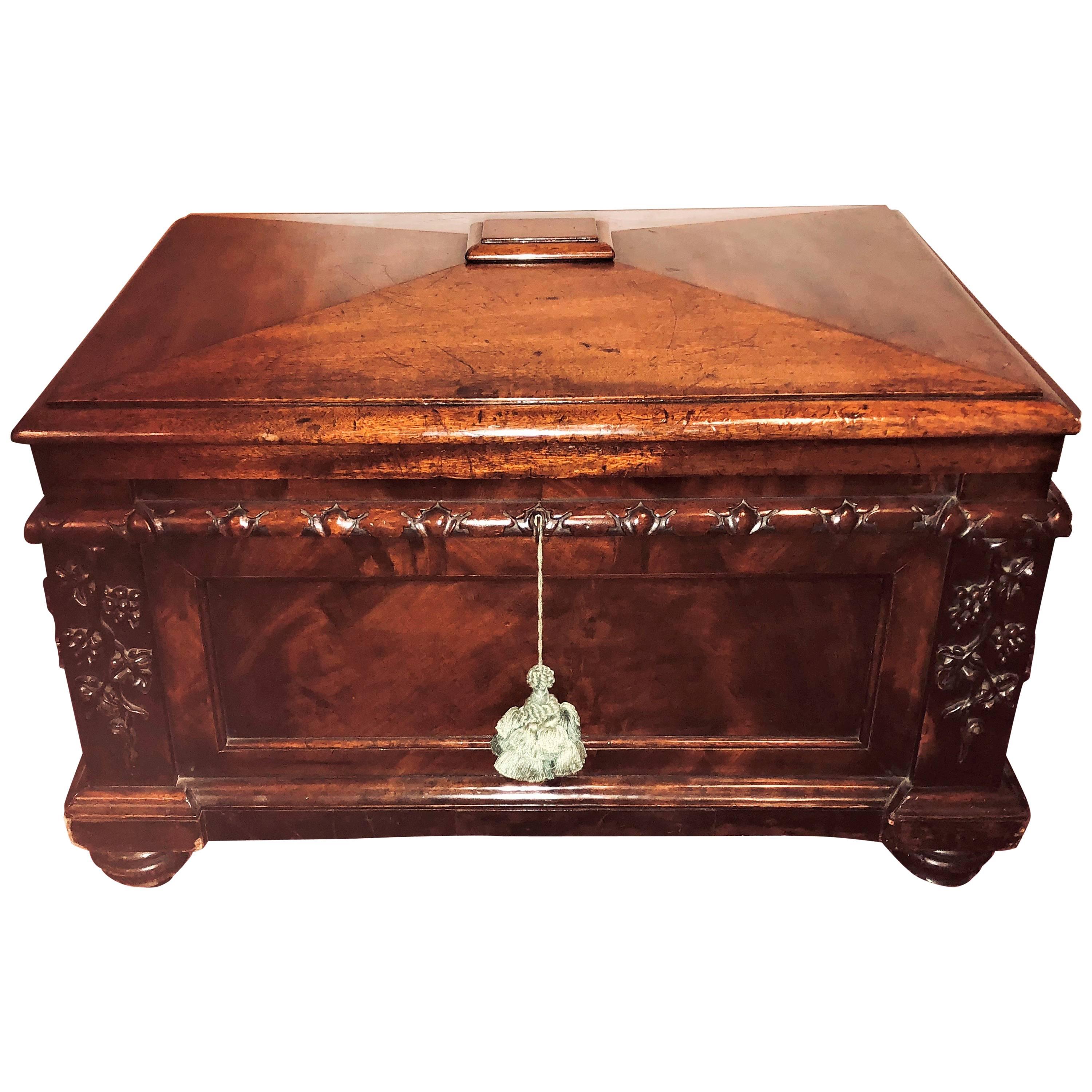 19th Century Rosewood Wine Cooler. Rococo Lead Lined. 