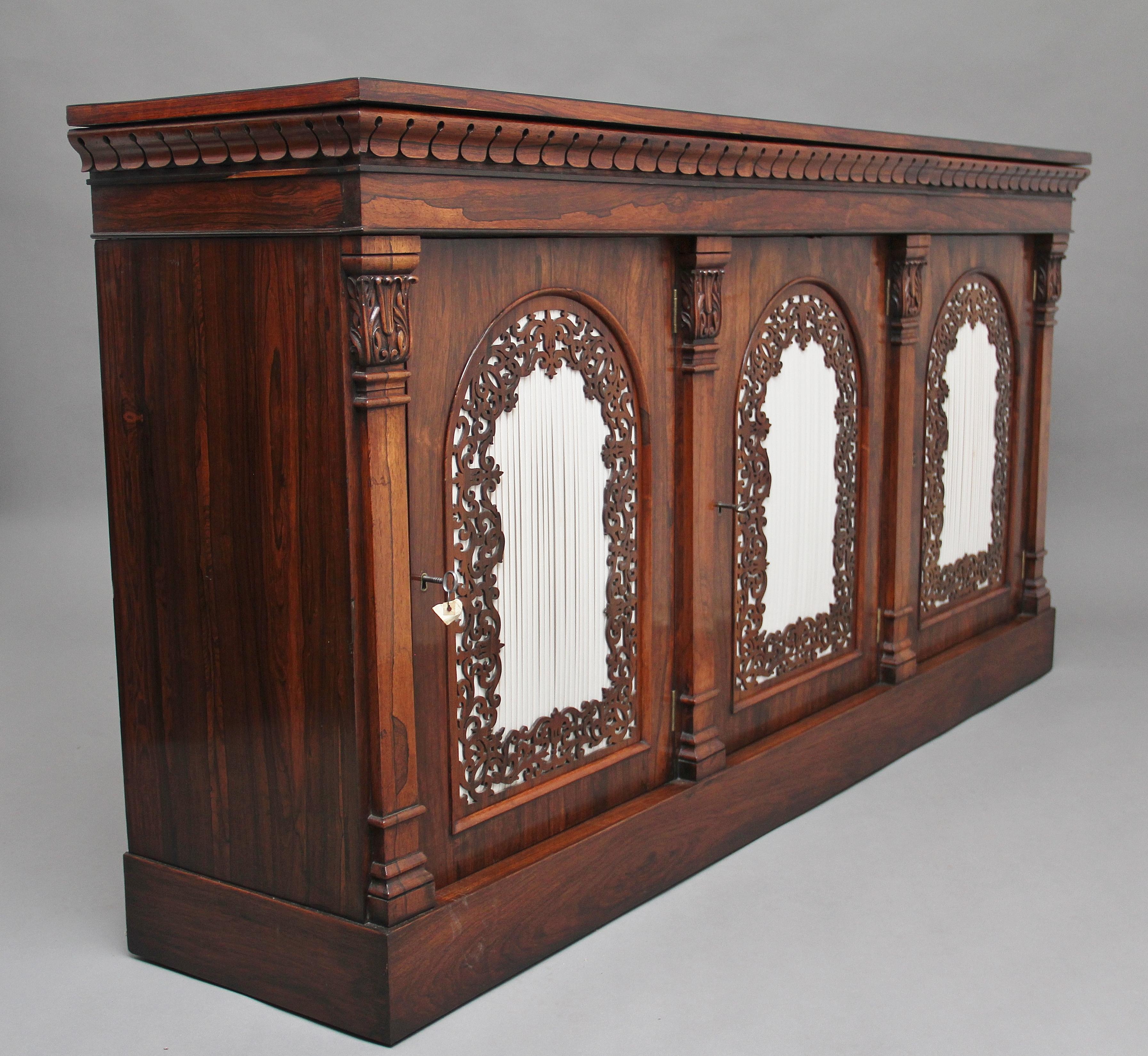 William IV 19th Century Rosewood Side Cabinet