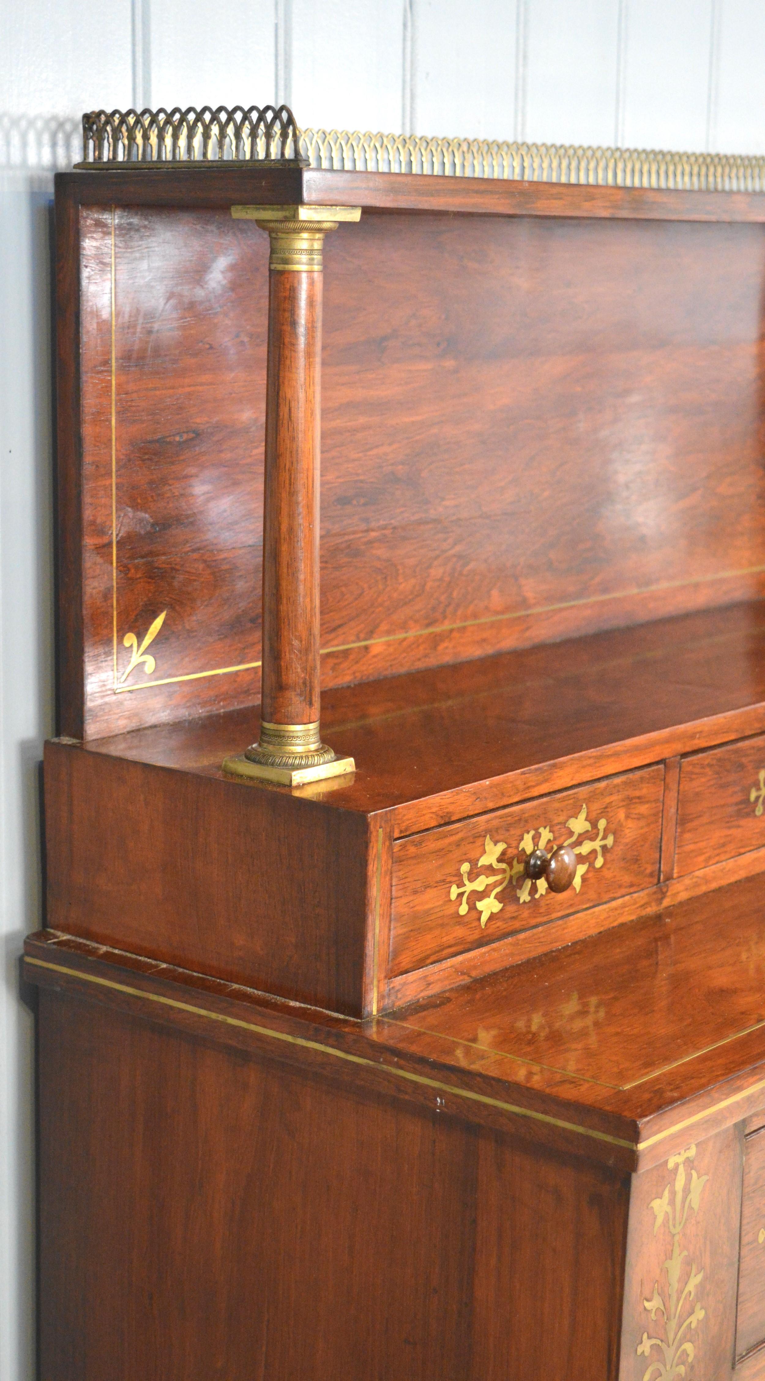 Inlay 19th Century Rosewood Side Cabinet For Sale