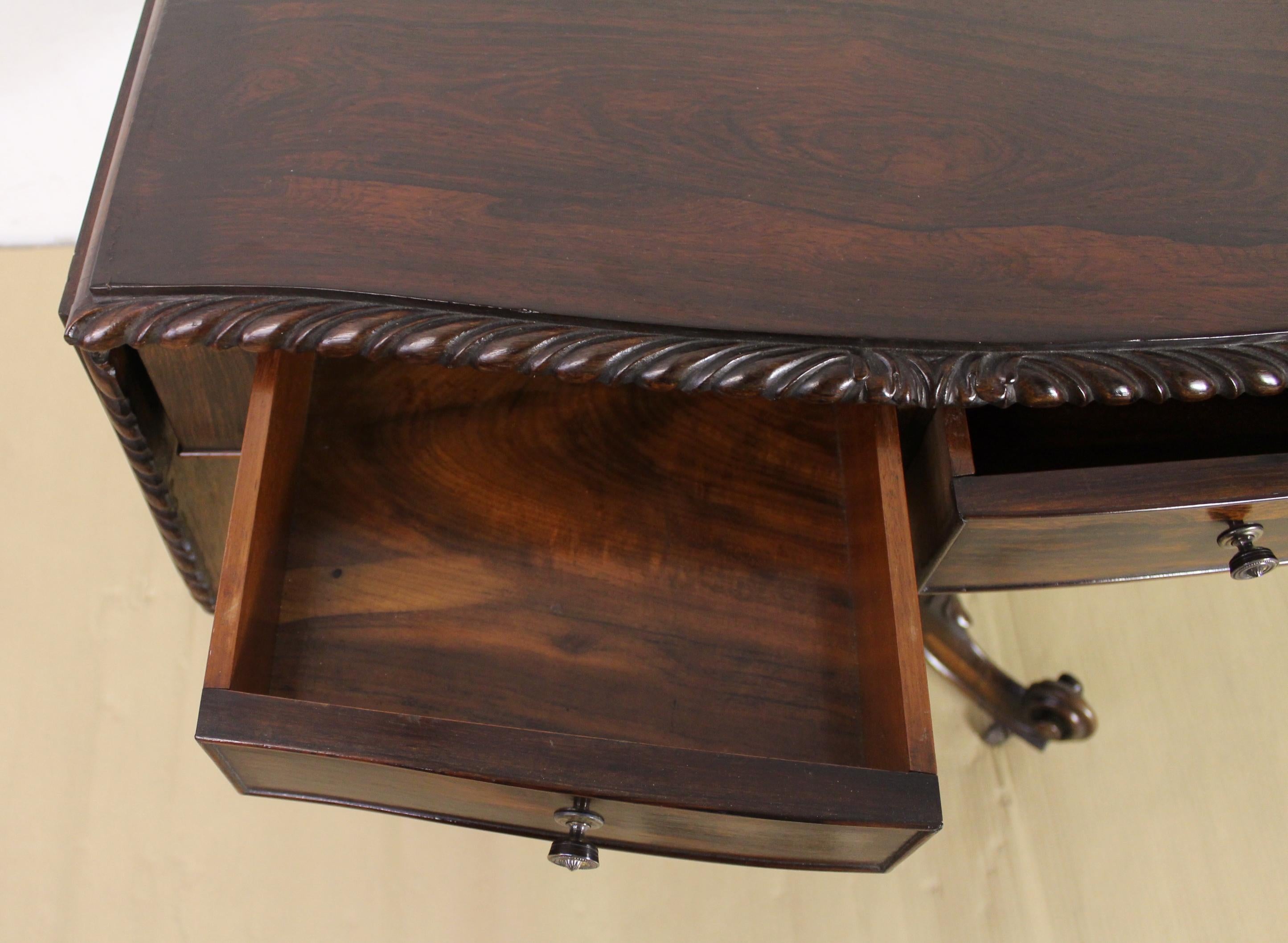 19th Century Rosewood Sofa Table 13