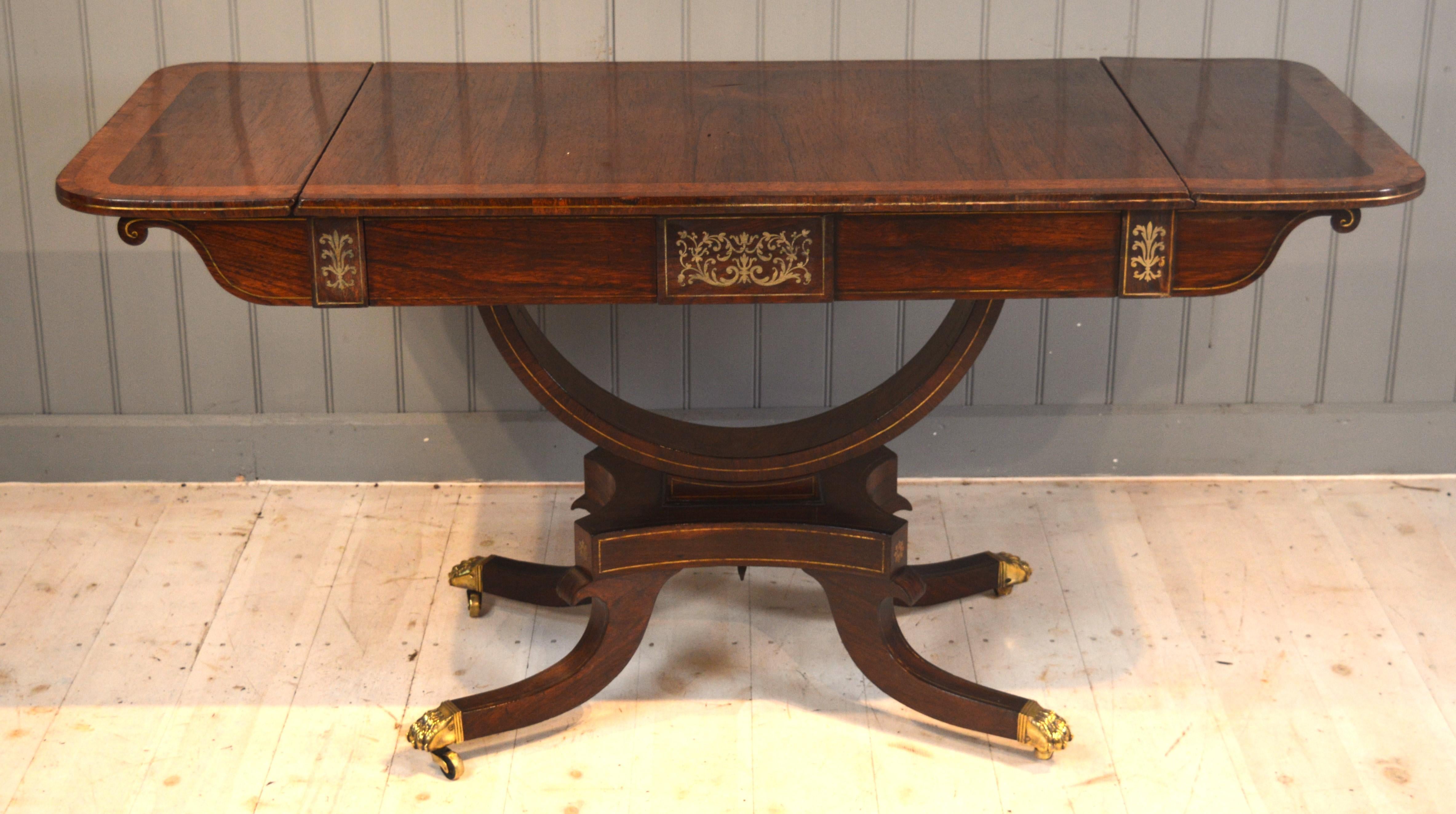 English 19th century rosewood sofa table