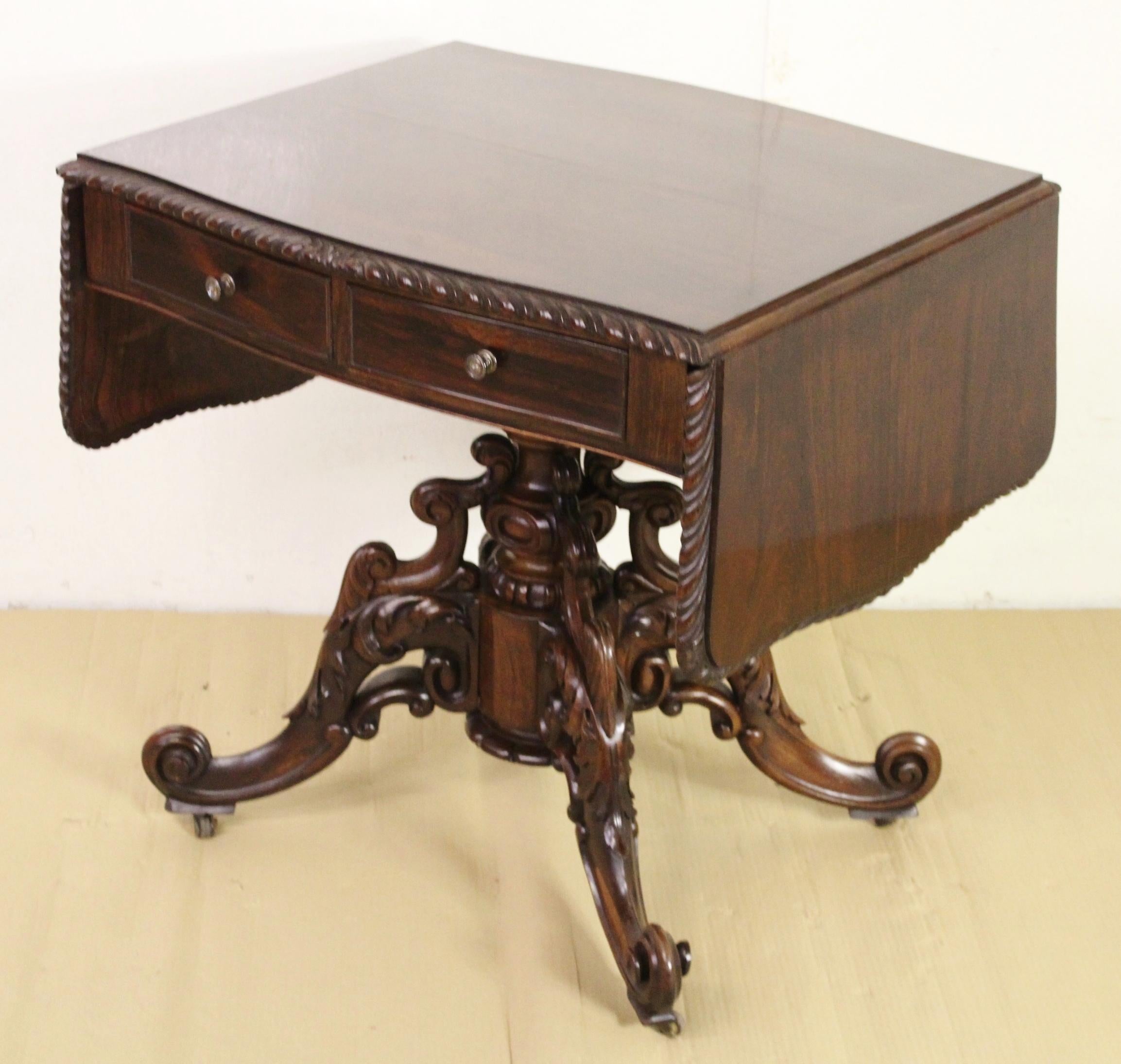 19th Century Rosewood Sofa Table 2