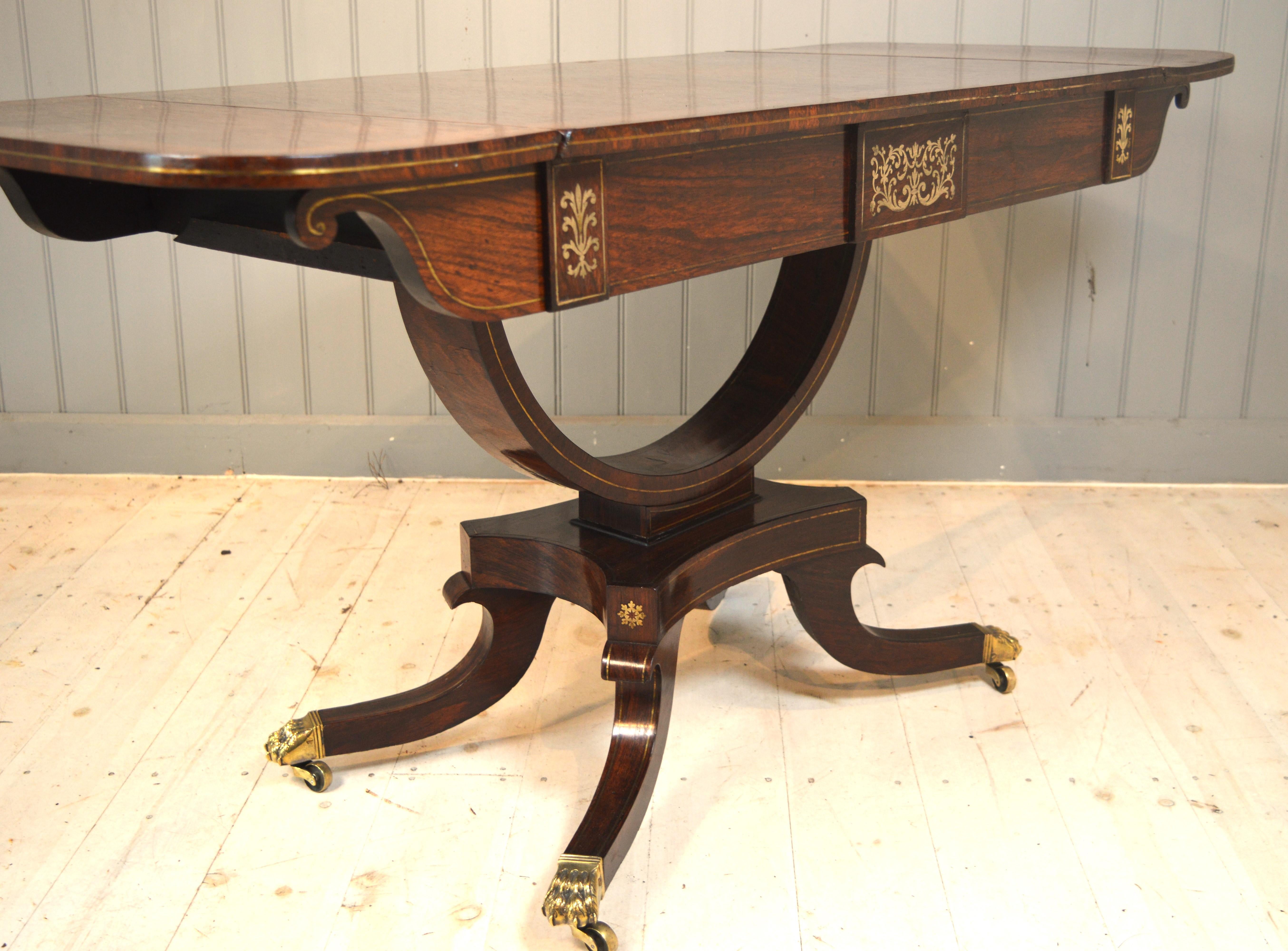 18th Century 19th century rosewood sofa table