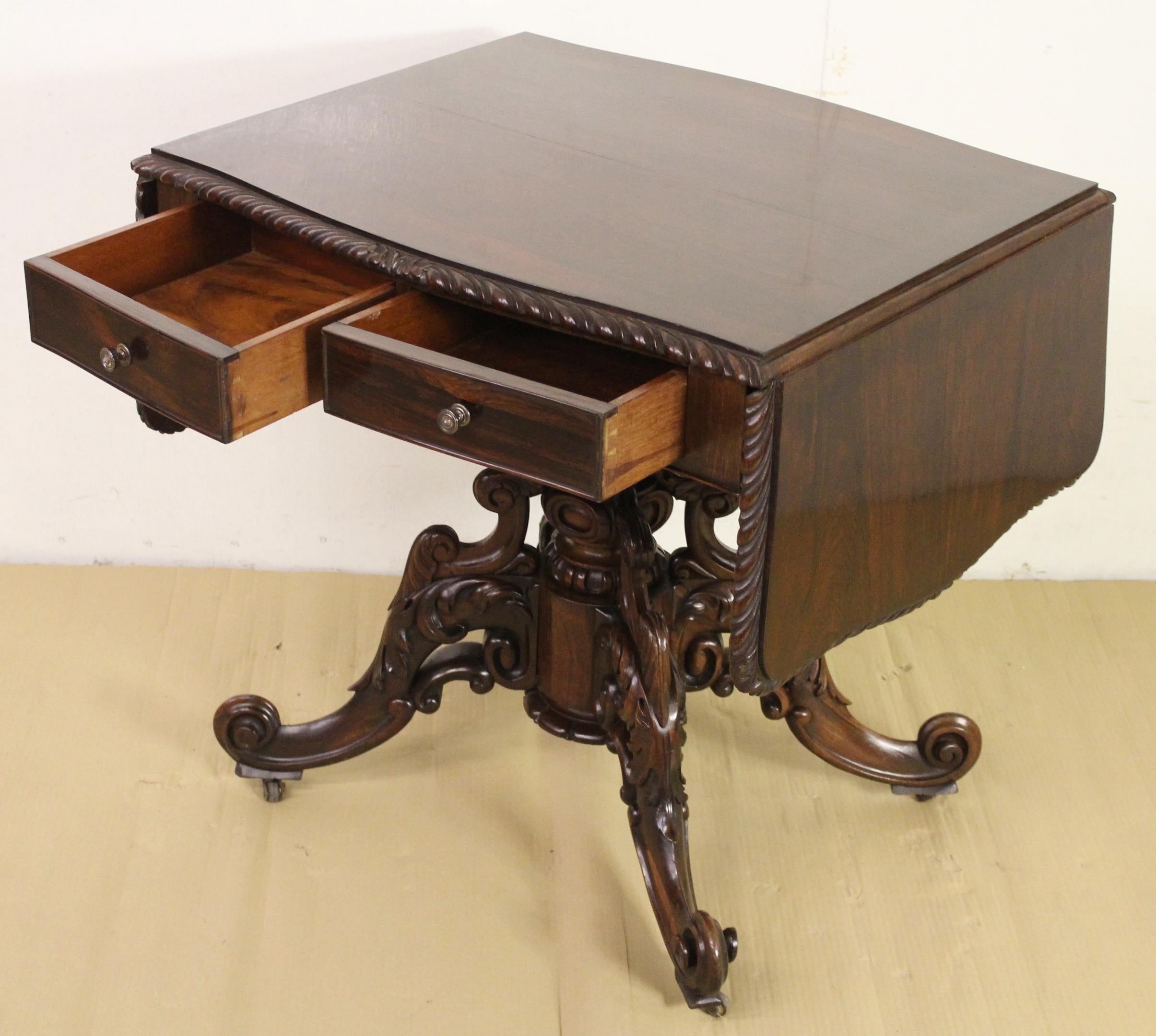 19th Century Rosewood Sofa Table 3