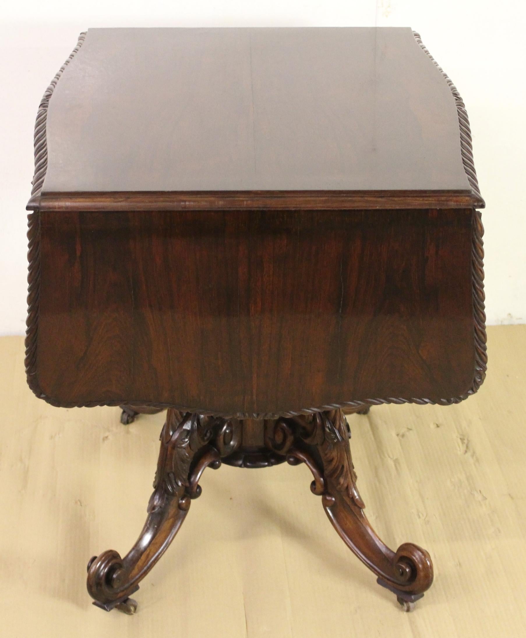 19th Century Rosewood Sofa Table 4