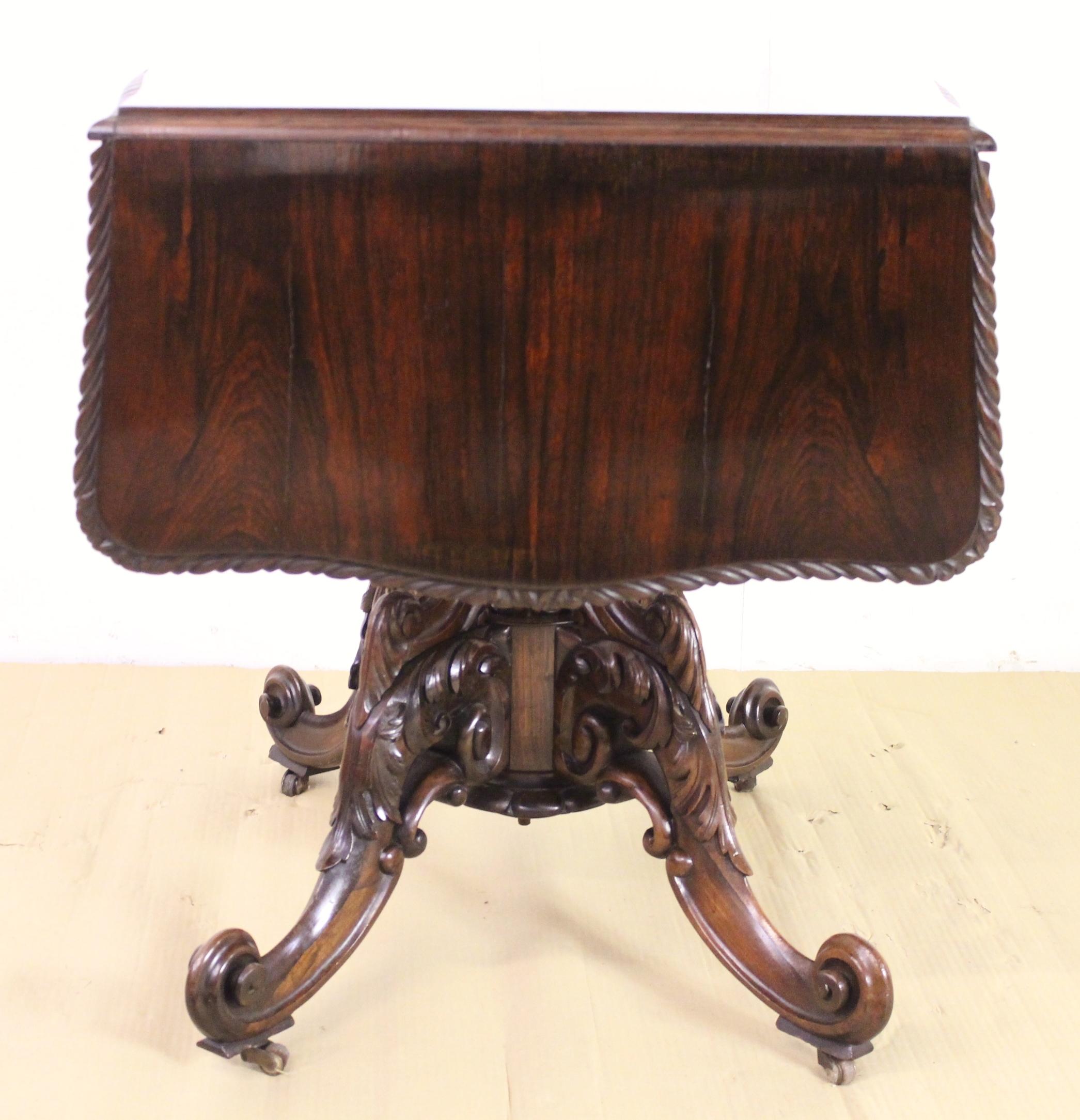 19th Century Rosewood Sofa Table 5