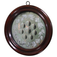 19th Century Rosewood Sorcerers Acid Etched Optical Mirror Curiosity