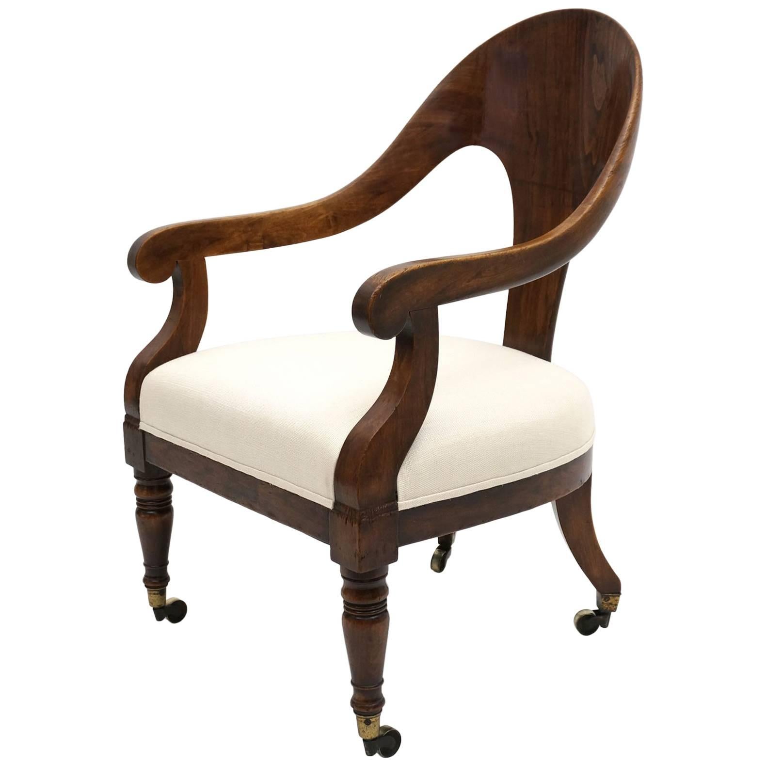 19th Century Rosewood Spoon Back Chair, England, circa 1830
