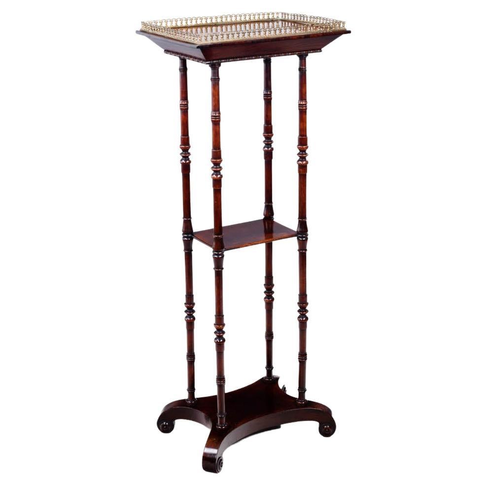 19th Century Rosewood Three-Tier What-Not For Sale