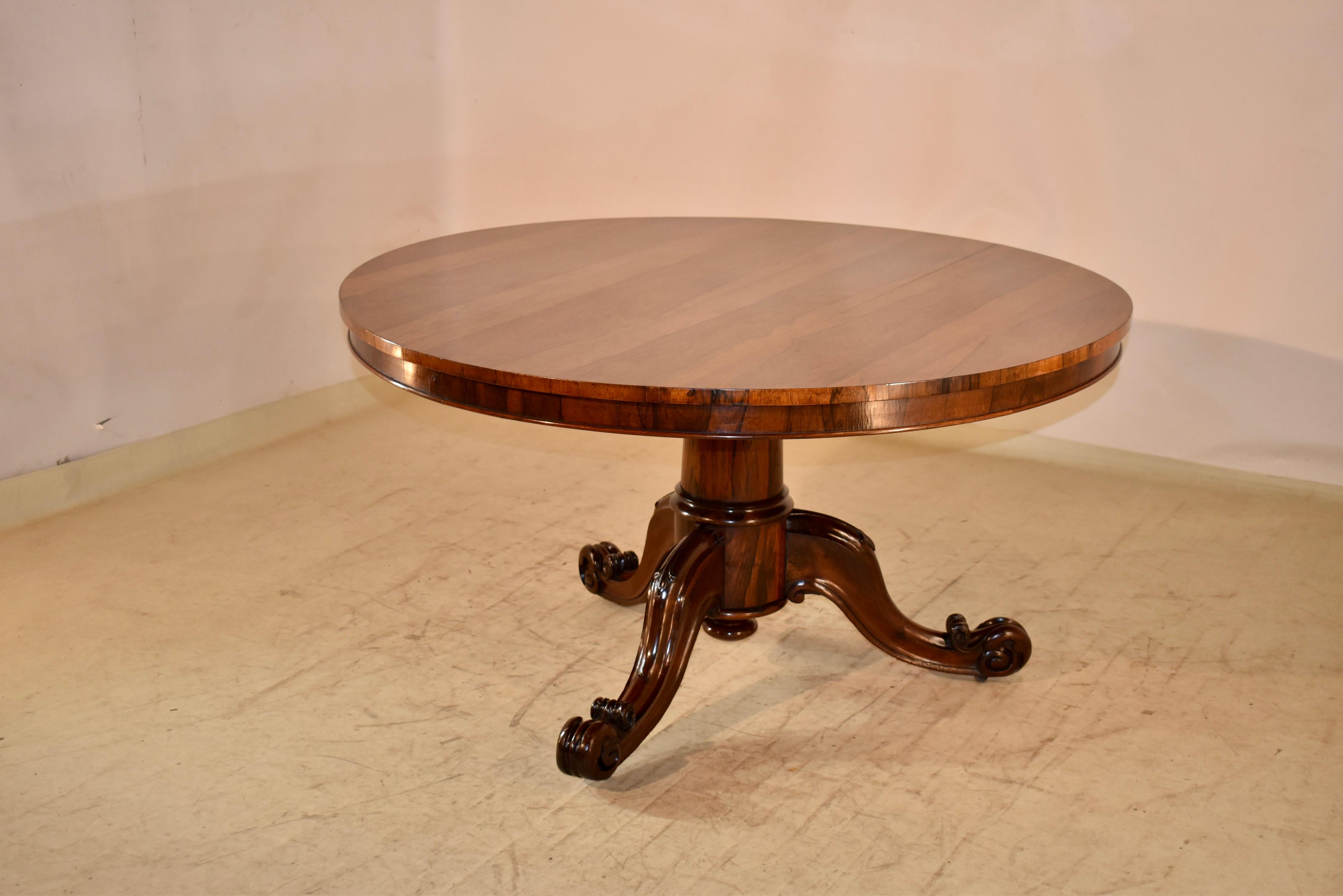 Table à plateau basculant en palissandre du XIXe siècle en vente 4