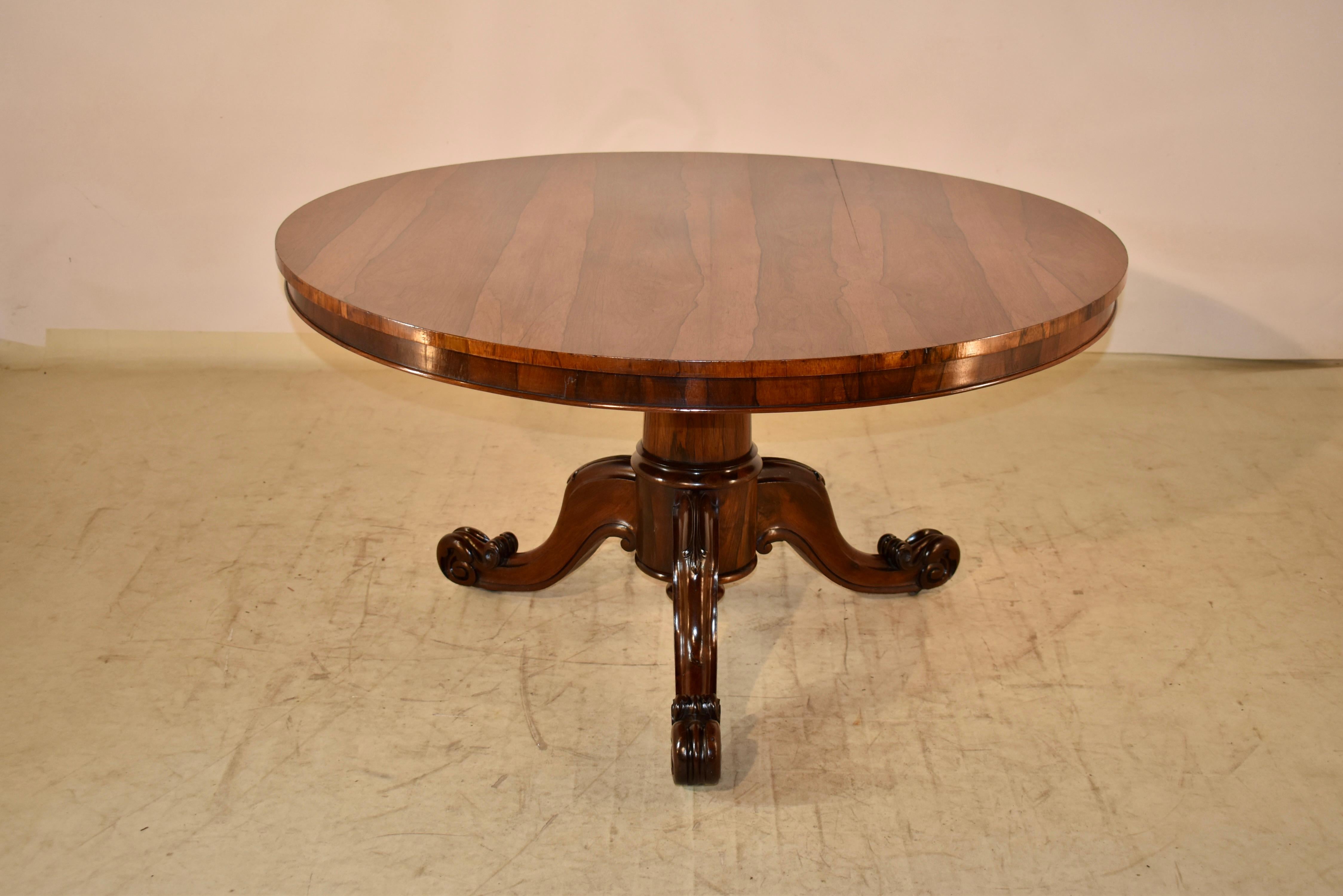 Table à plateau basculant en palissandre du XIXe siècle en vente 5