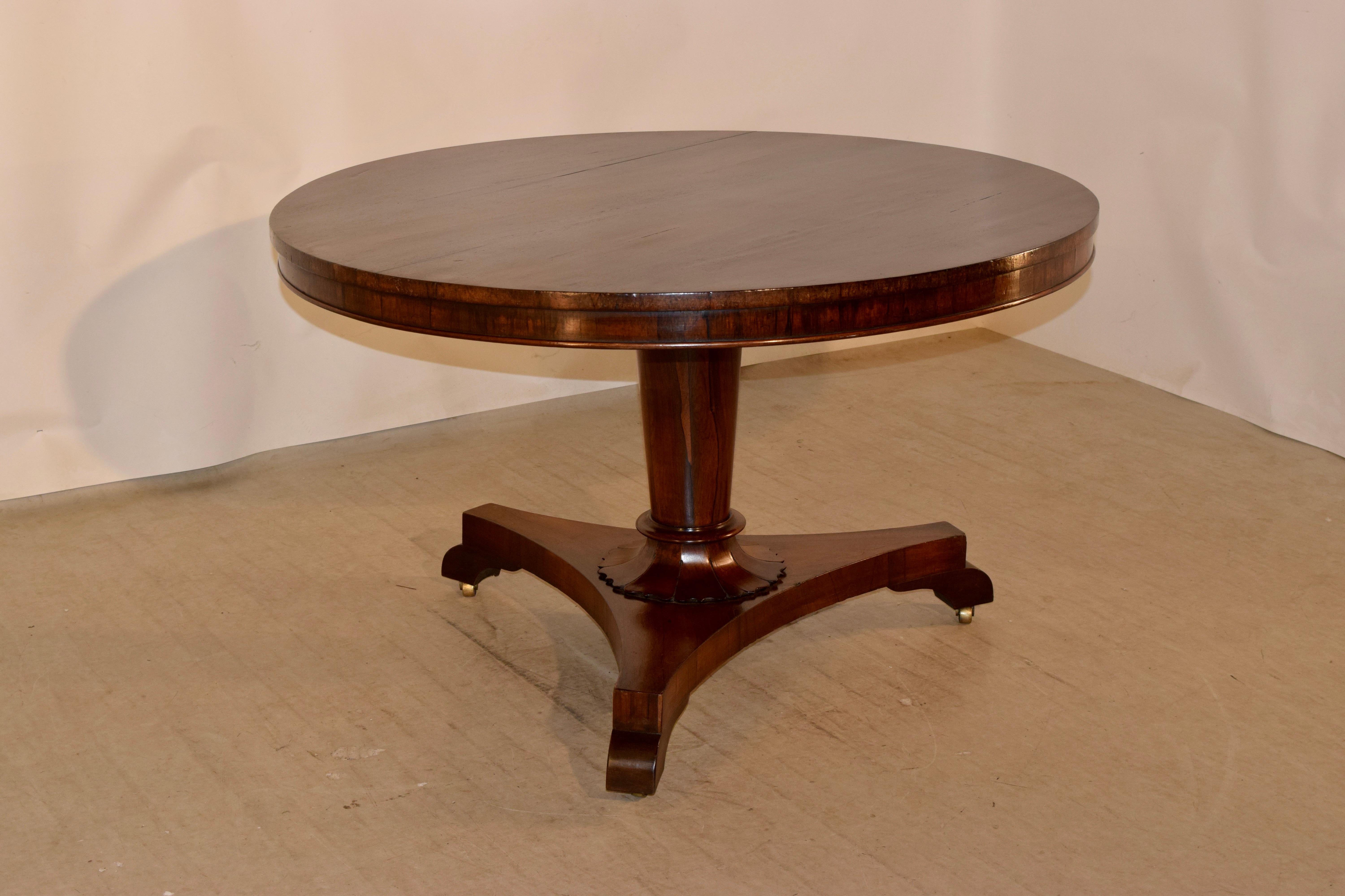 English 19th Century Rosewood Tilt-Top Table