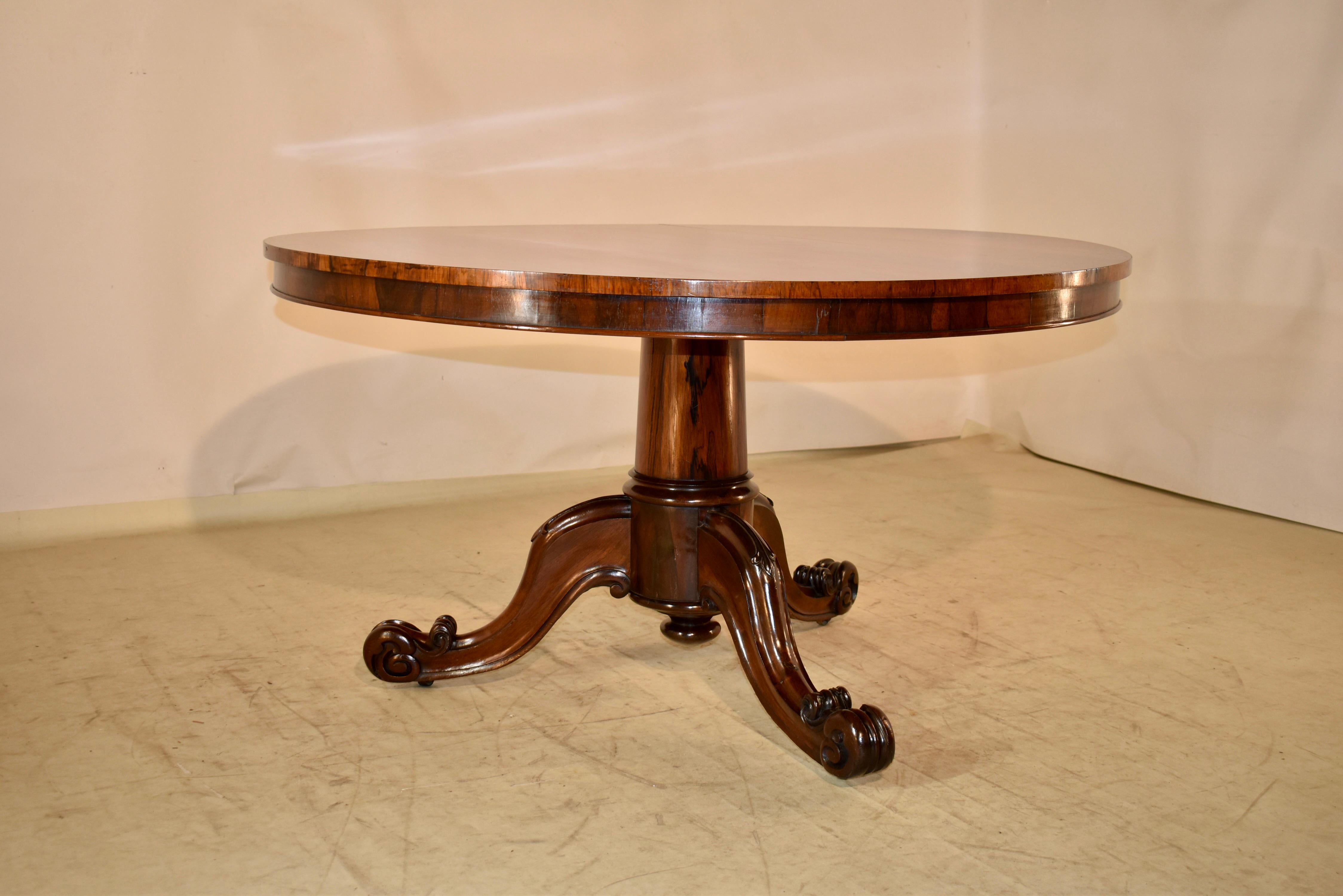 Table à plateau basculant en palissandre du XIXe siècle en vente 2