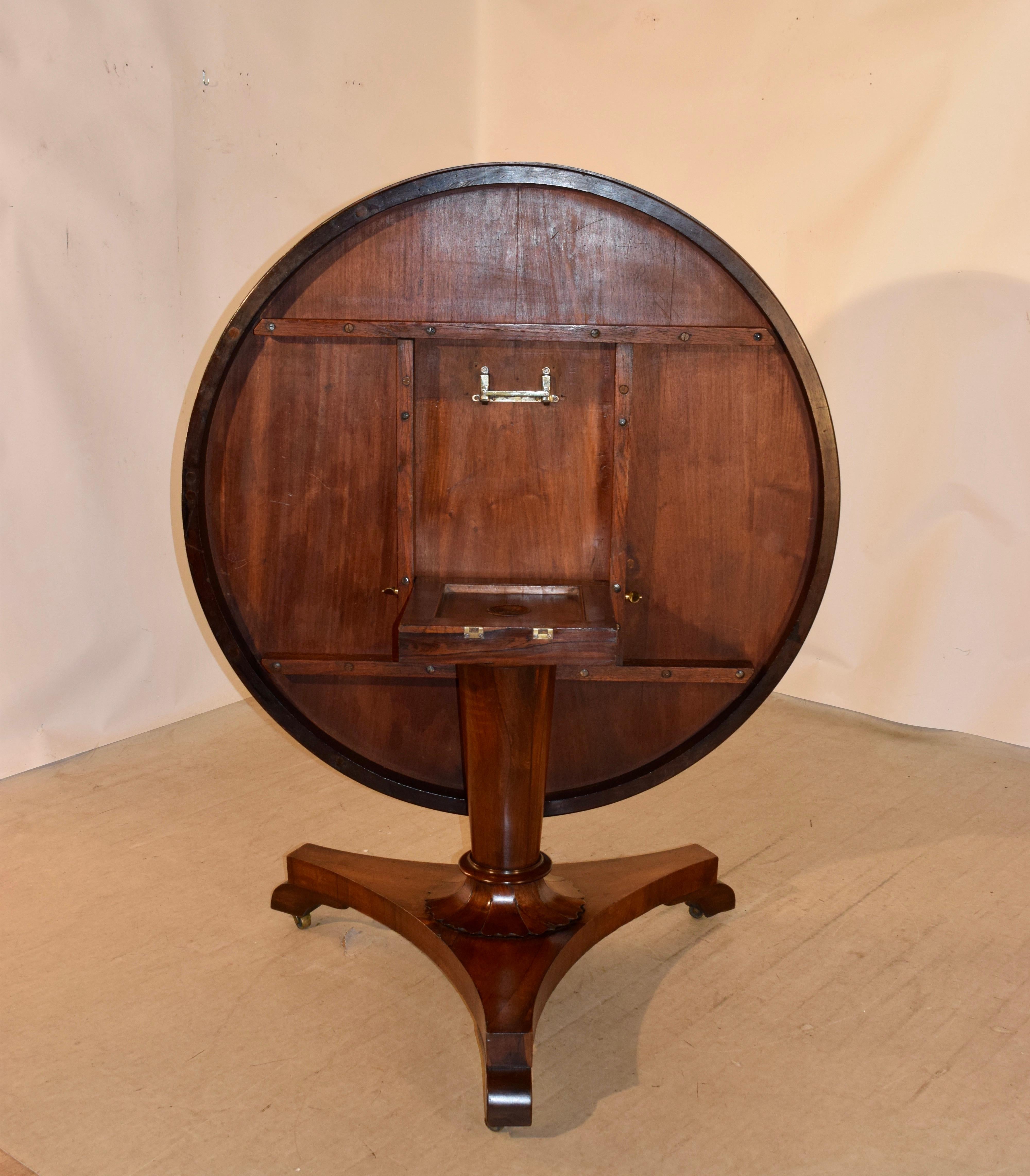 19th Century Rosewood Tilt-Top Table 4