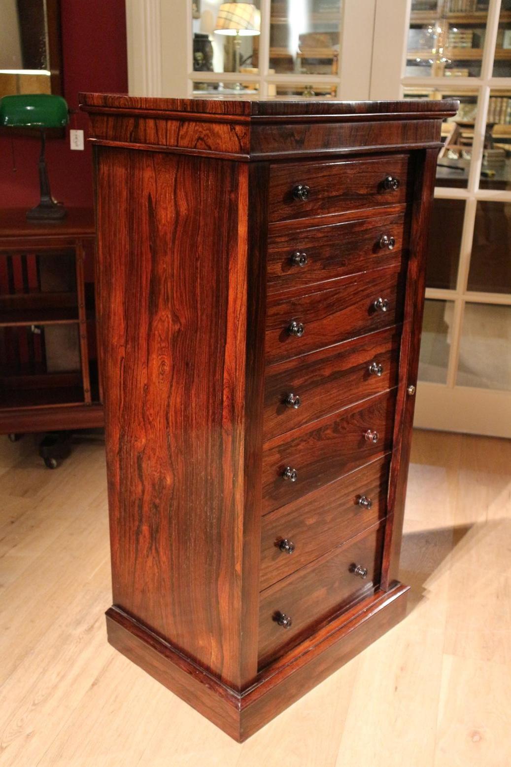 19th Century Rosewood Wellington Chest of Drawers 3