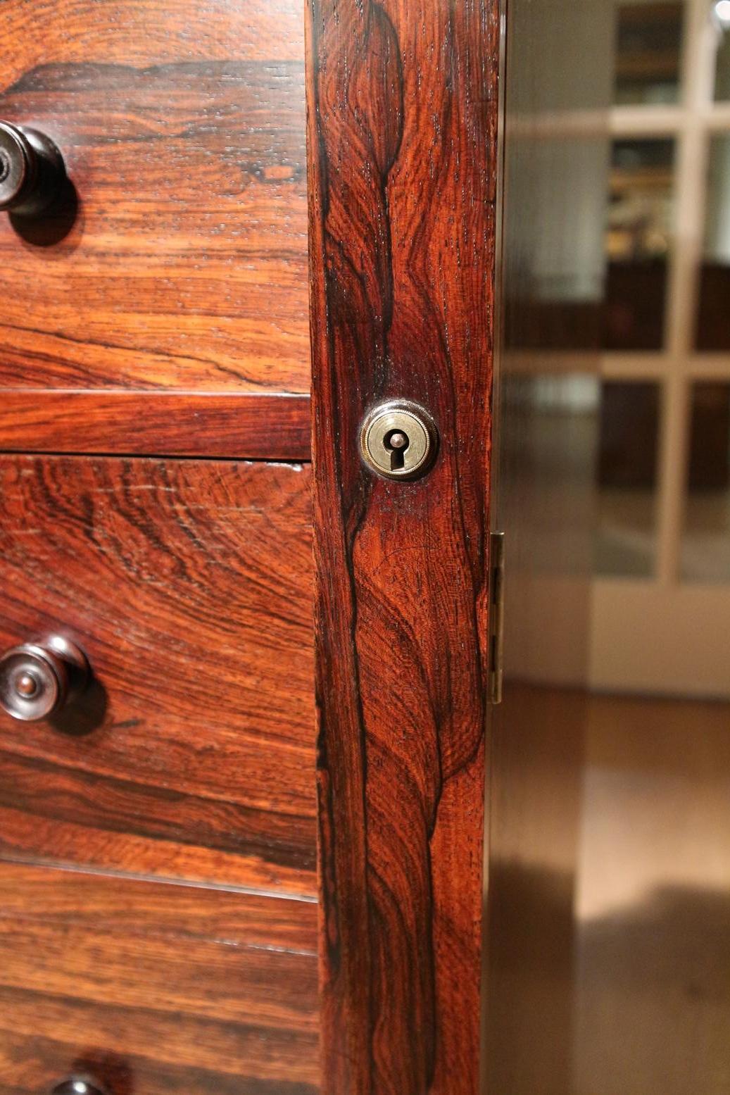 Early 19th Century 19th Century Rosewood Wellington Chest of Drawers