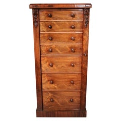 19th Century Rosewood Wellington Chest of Drawers with Secrétaire