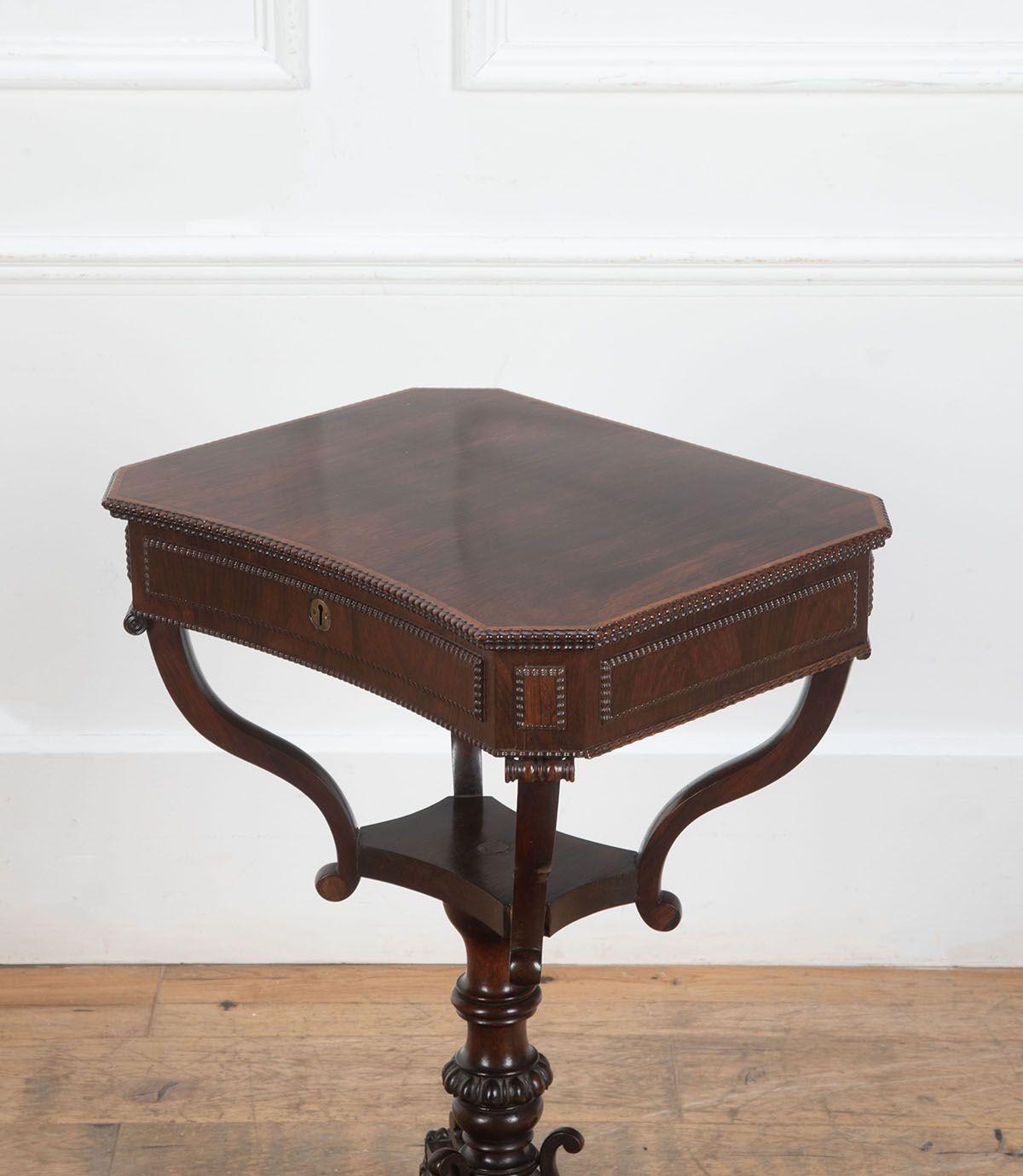 19th Century Rosewood Work Table In Good Condition In Gloucestershire, GB