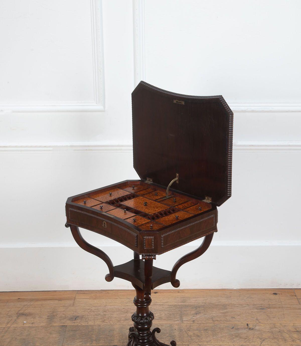 19th Century Rosewood Work Table 1