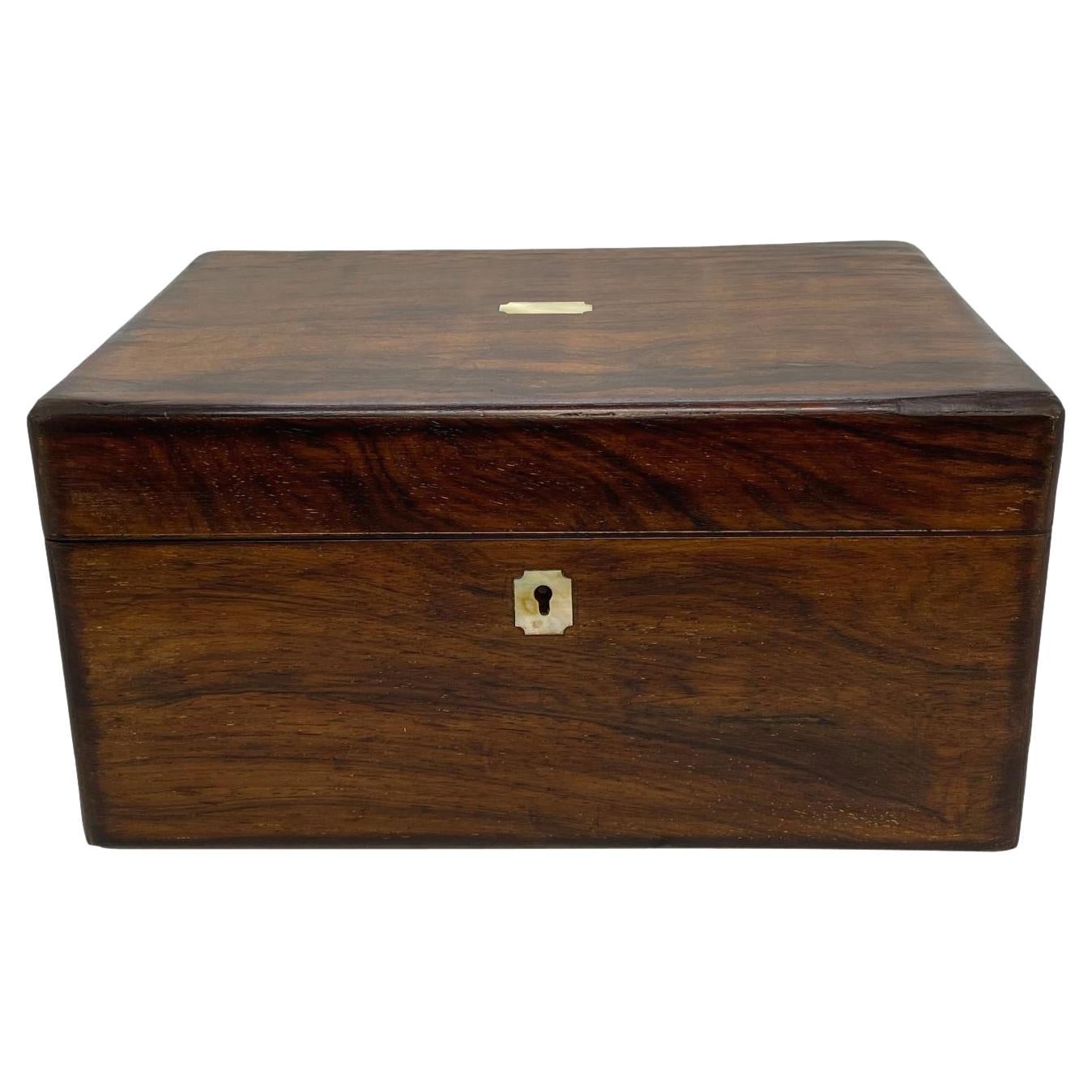 19th Century Rosewood Writing Box For Sale