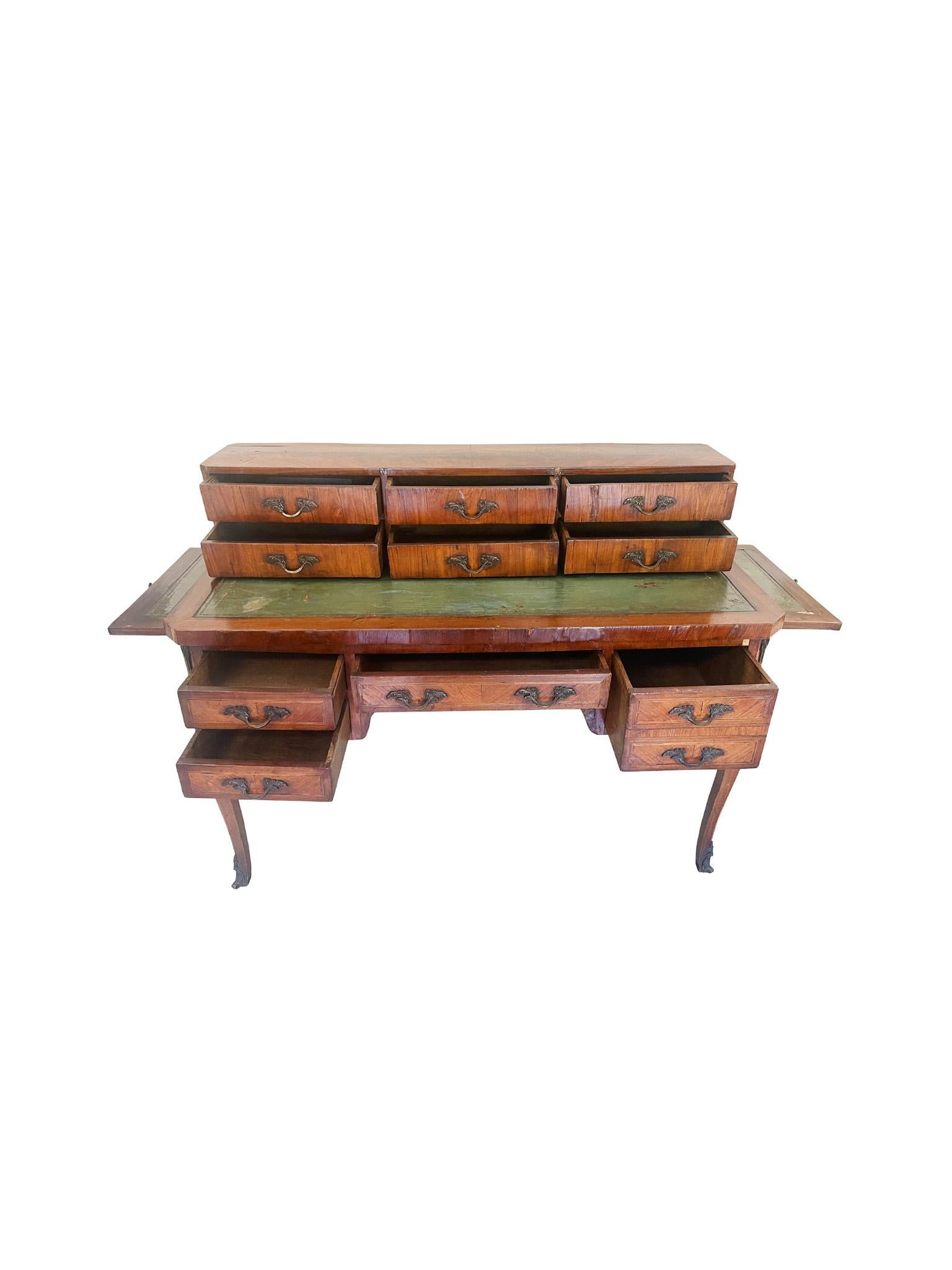 Bronze 19th Century Rosewood Writing Desk For Sale