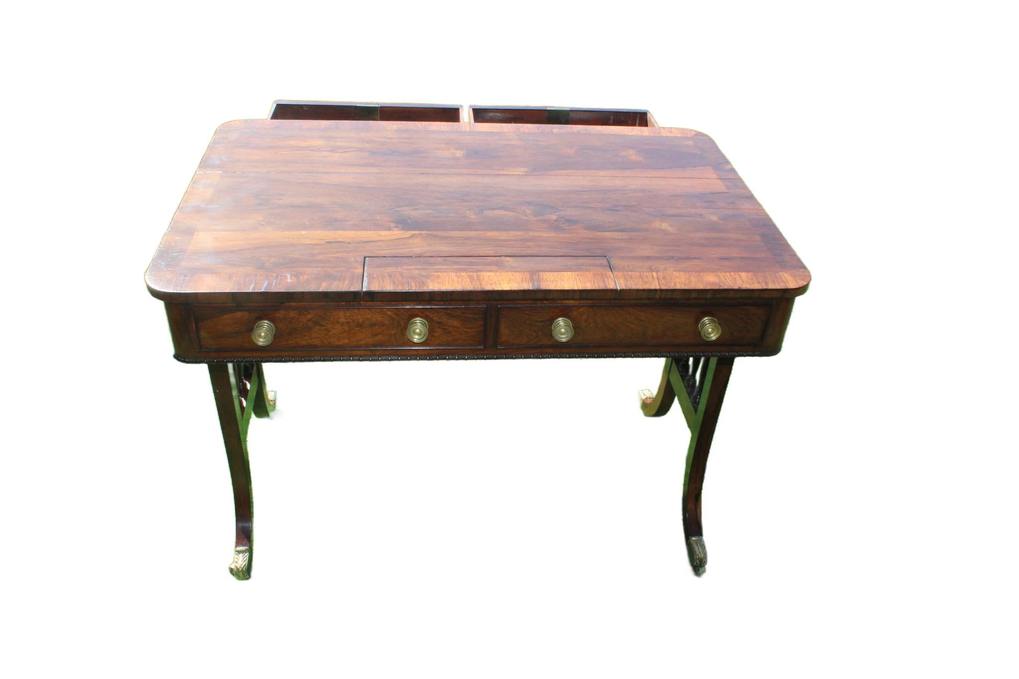 Table à écrire en bois de rose du 19e siècle en vente 1
