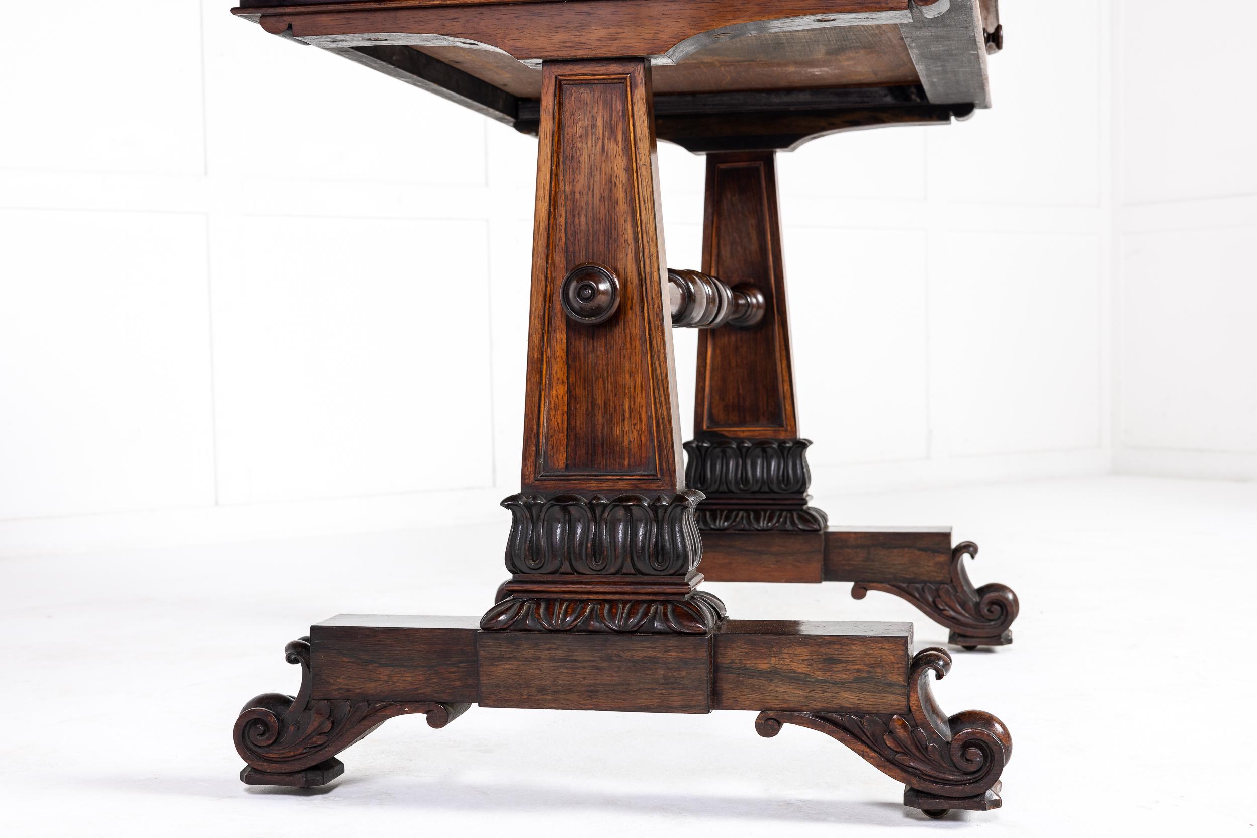19th Century Rosewood Writing Table For Sale 6