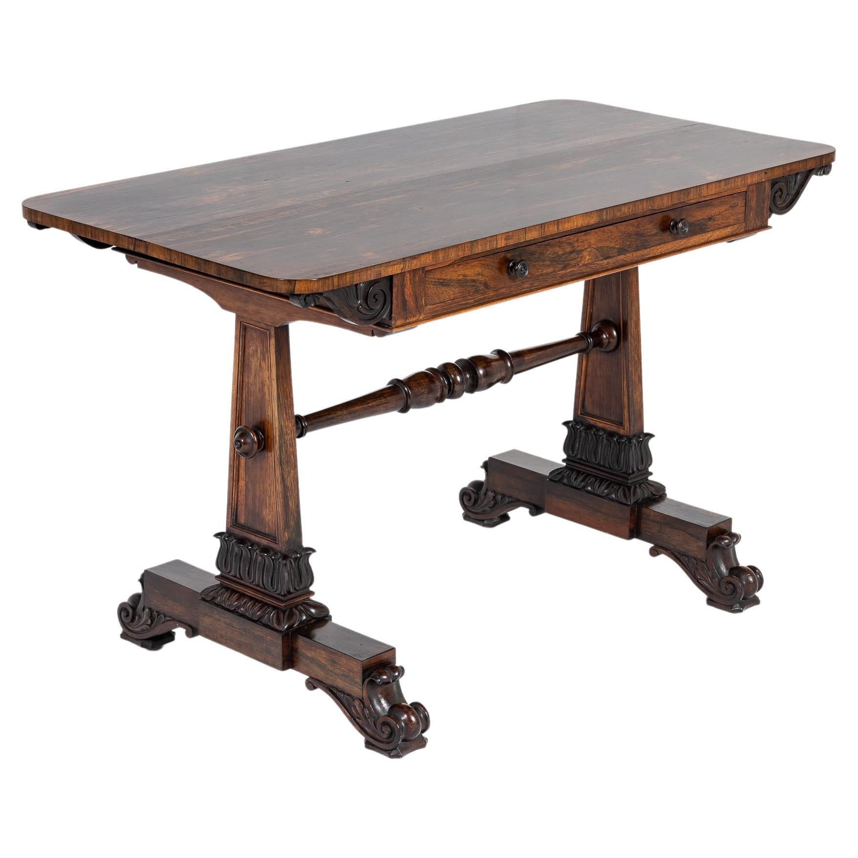 19th Century Rosewood Writing Table For Sale
