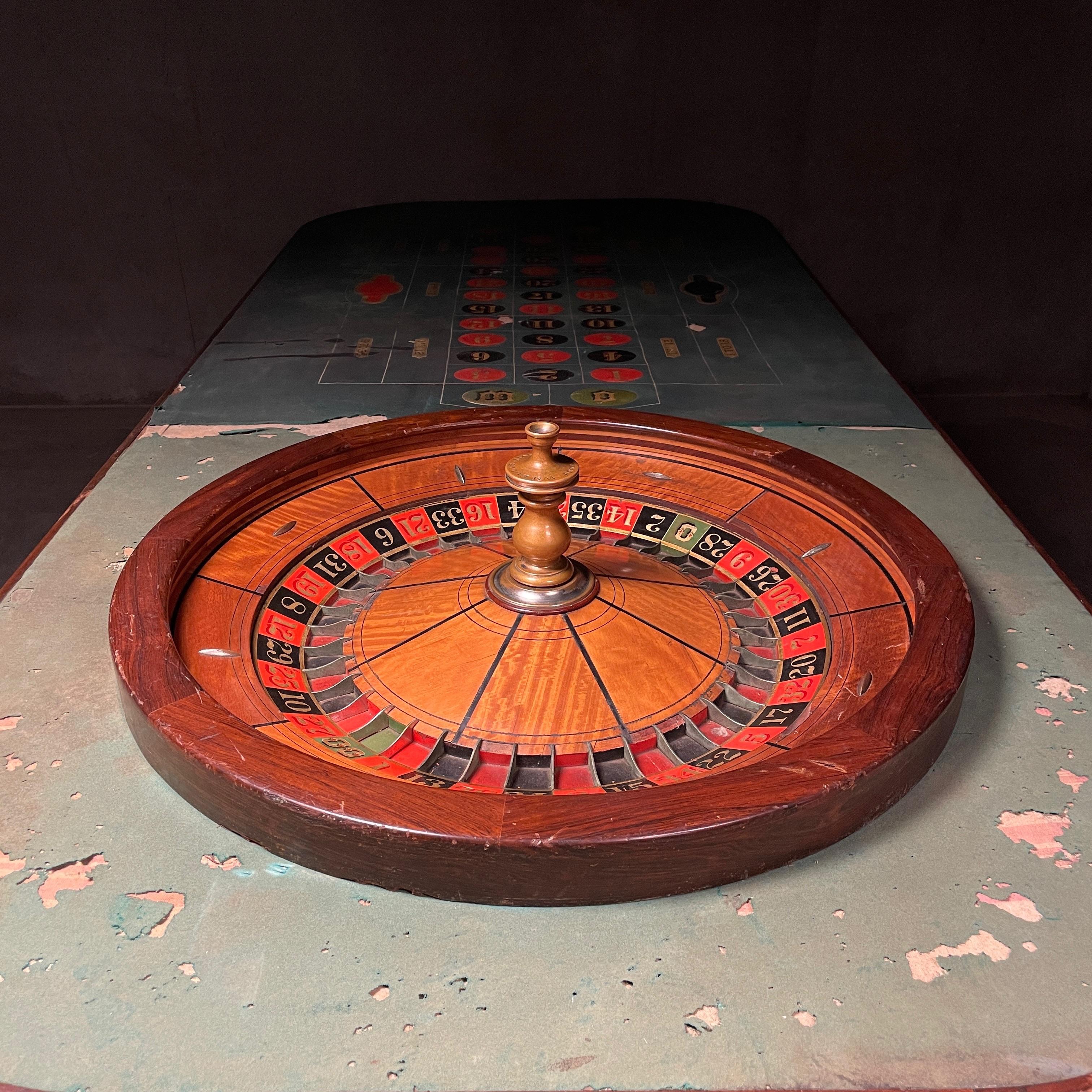 19th century ROULETTE WHEEL TABLE By the William Ellis Co. 2