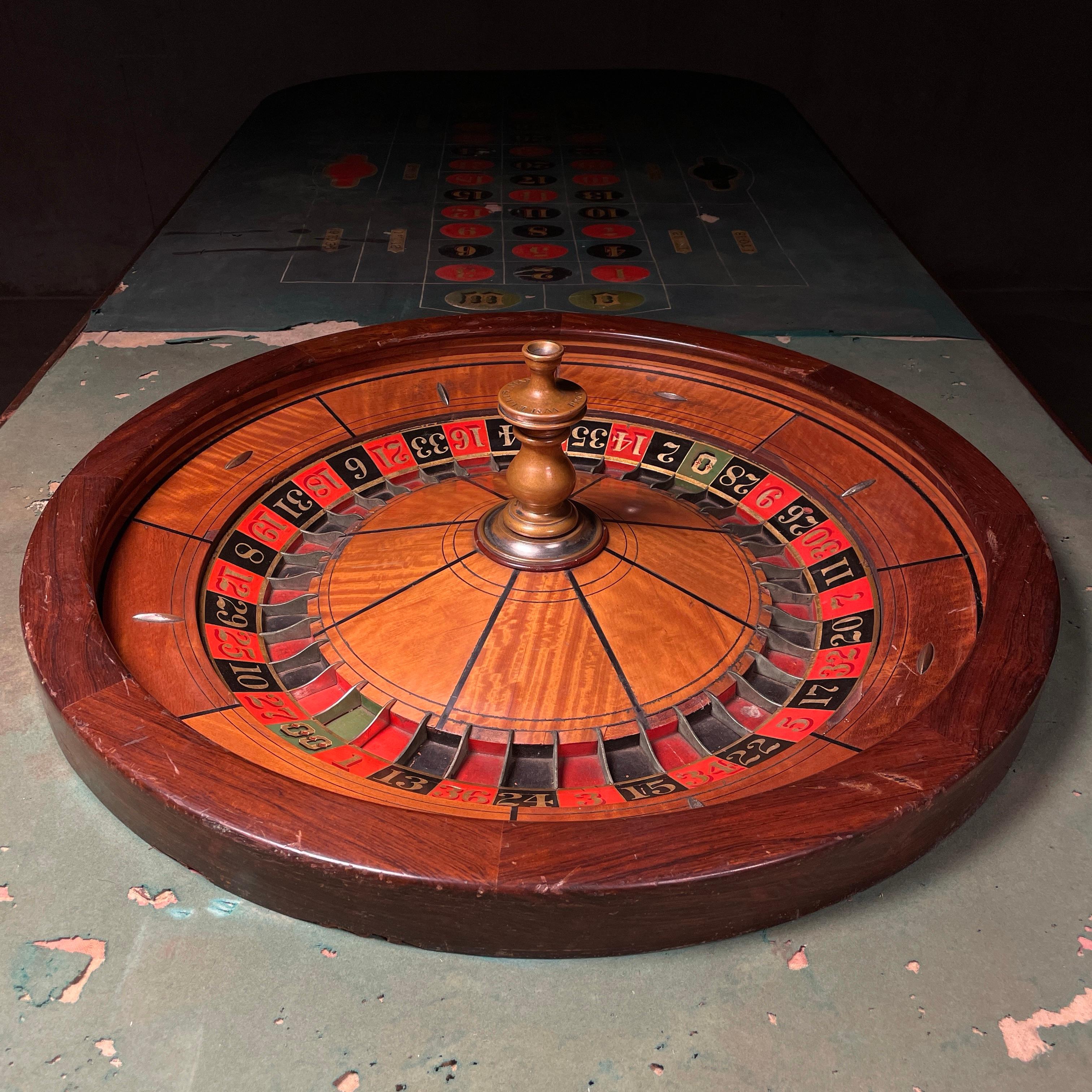 Arts and Crafts 19th century ROULETTE WHEEL TABLE By the William Ellis Co.