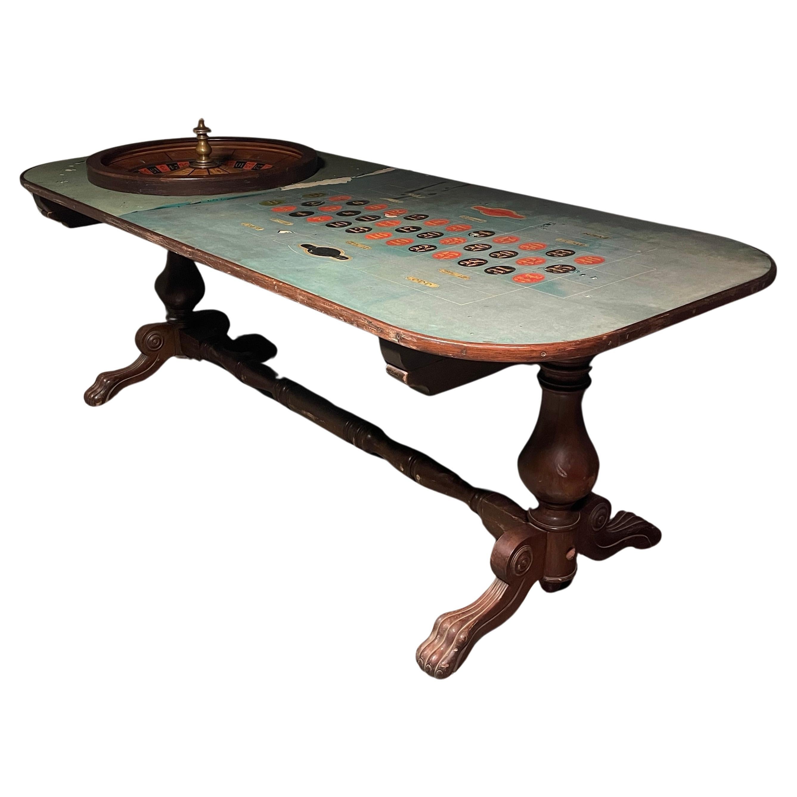19th century ROULETTE WHEEL TABLE By the William Ellis Co.