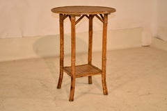 19th Century Round Bamboo Side Table